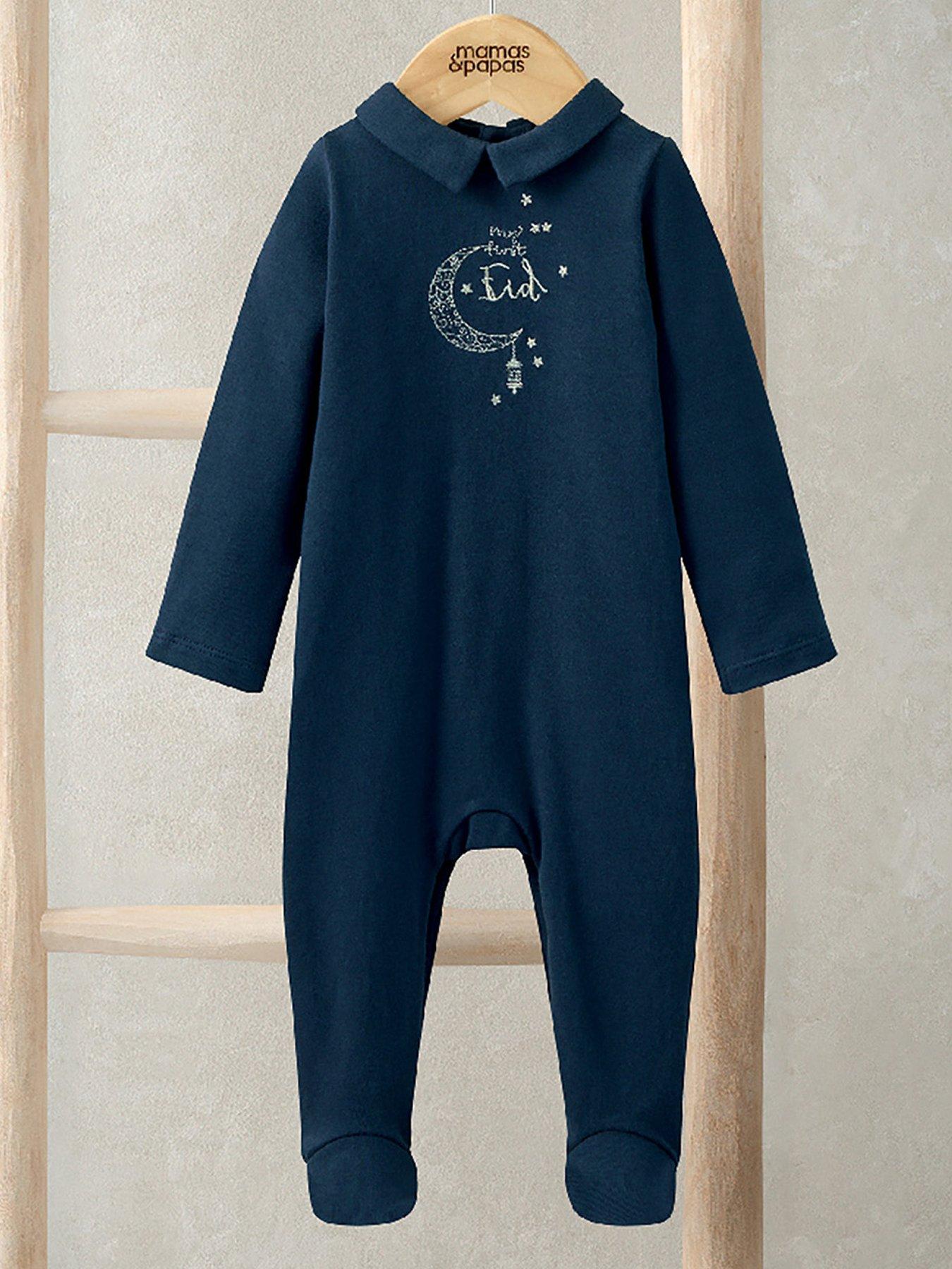 mamas-papas-baby-boys-my-first-eid-collar-sleepsuit-blue