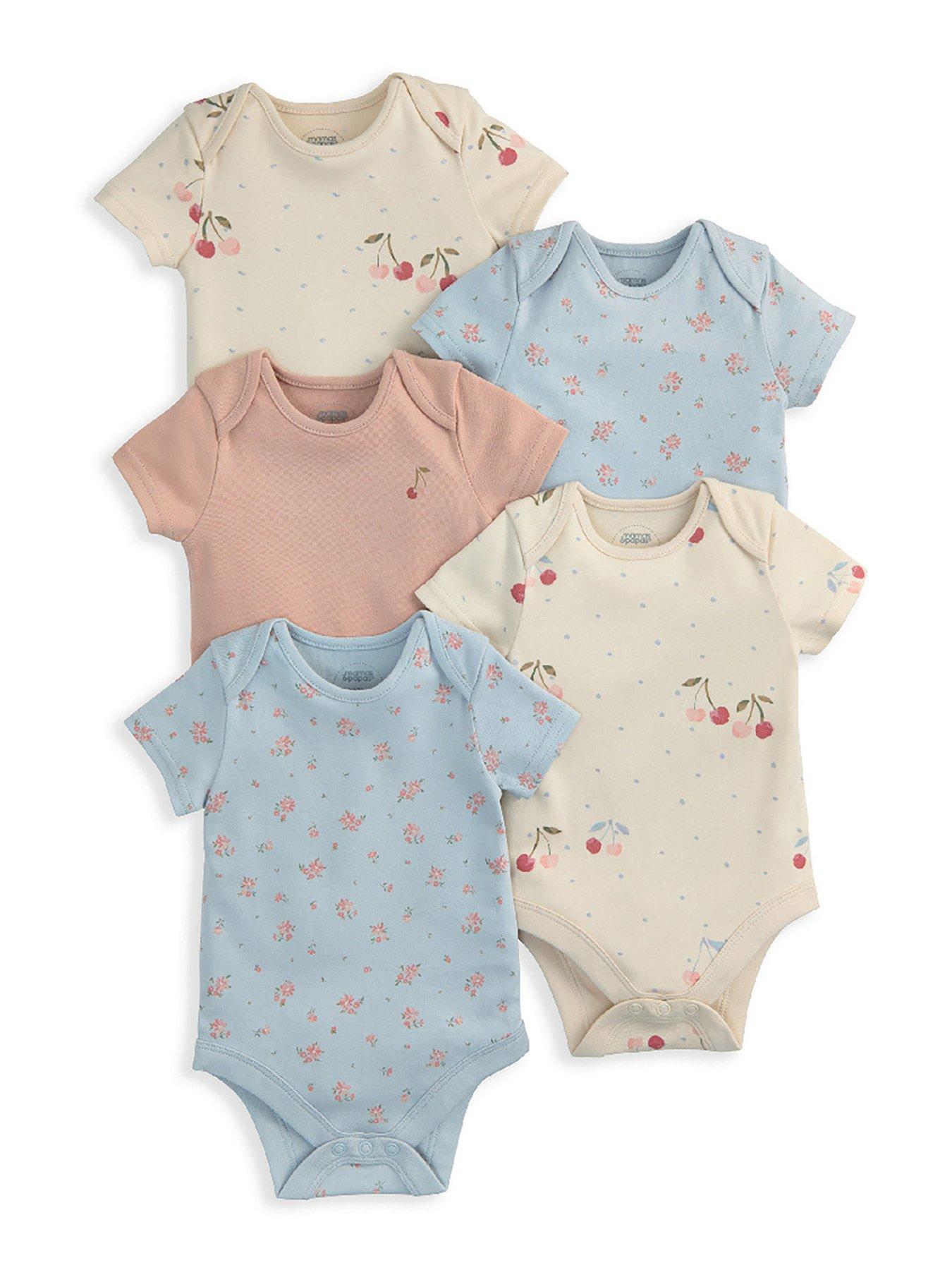 mamas-papas-baby-girls-5-pack-cherries-bodysuits-multiback