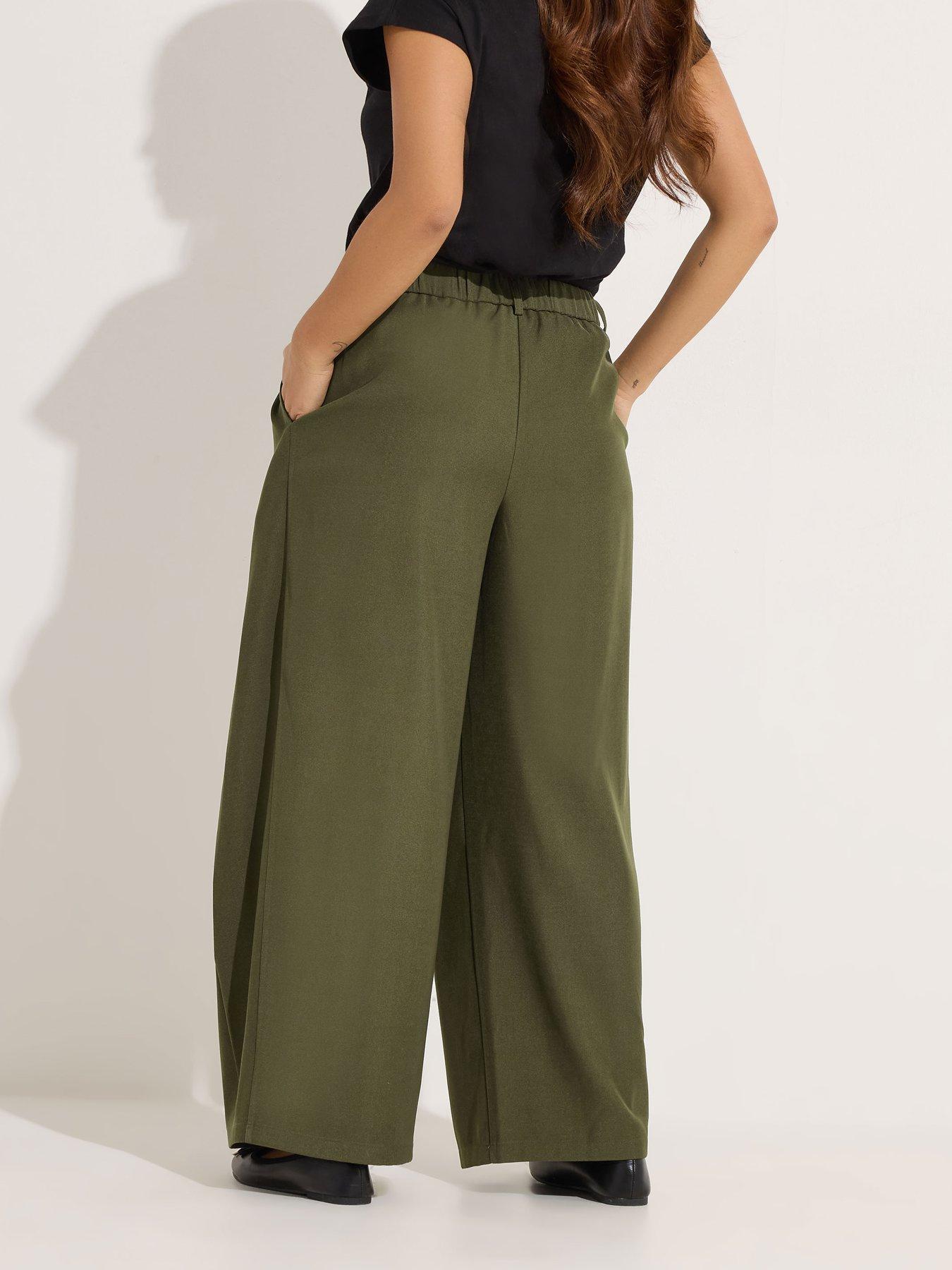 pixiegirl-petite-wrap-pleat-wide-leg-trouser-greenstillFront