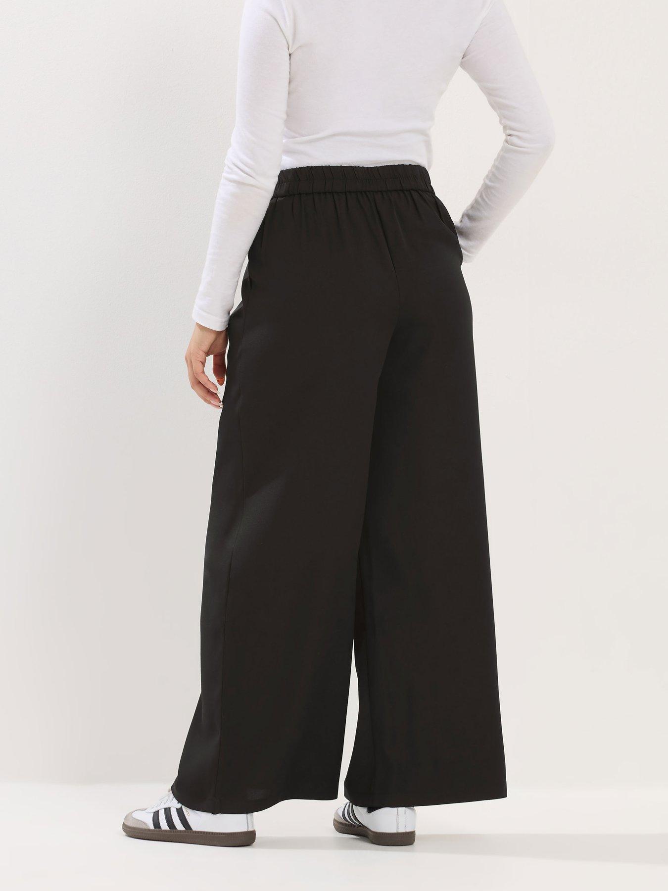 pixiegirl-petite-self-belt-buckle-wide-leg-trouser-blackstillFront