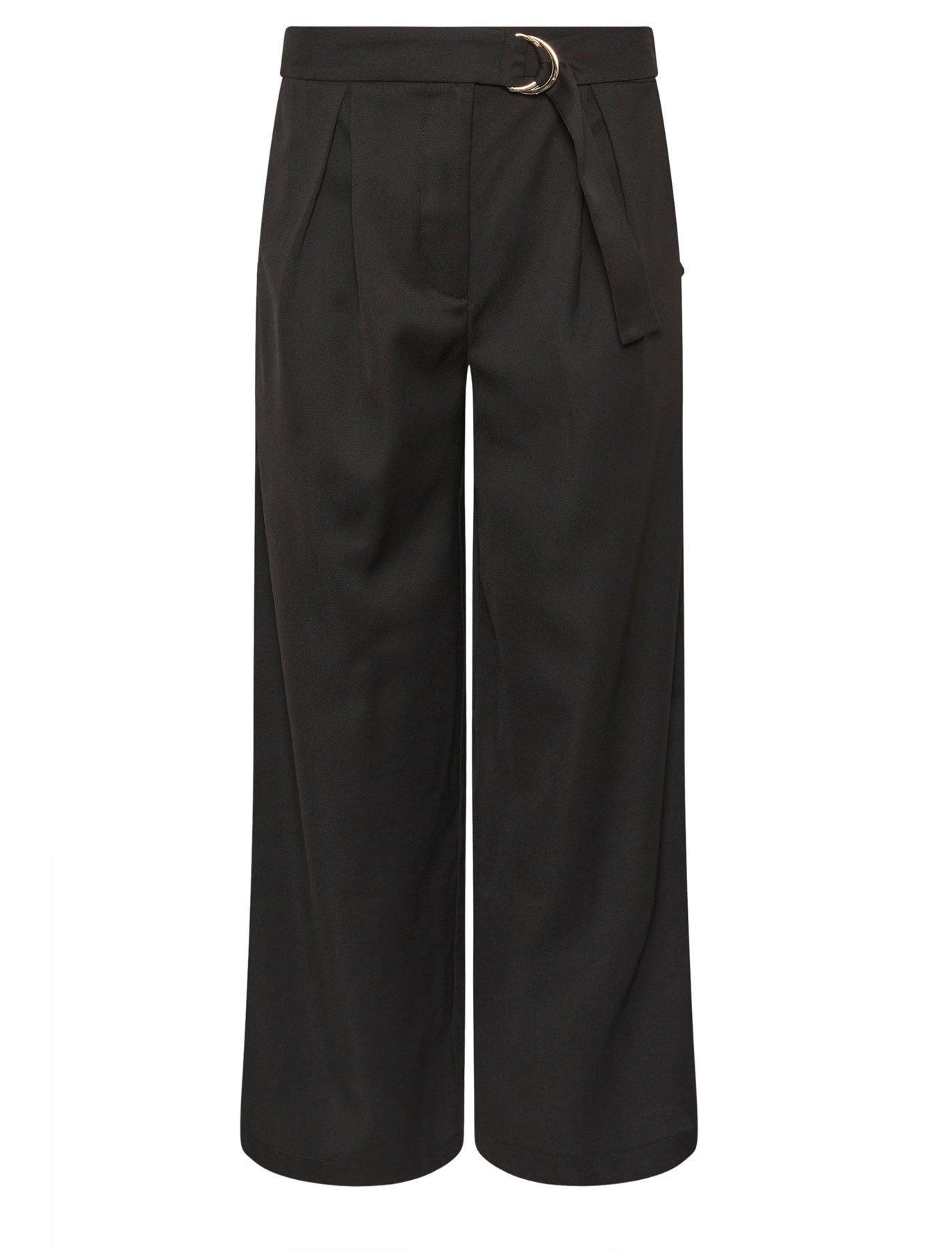pixiegirl-petite-self-belt-buckle-wide-leg-trouser-blackdetail