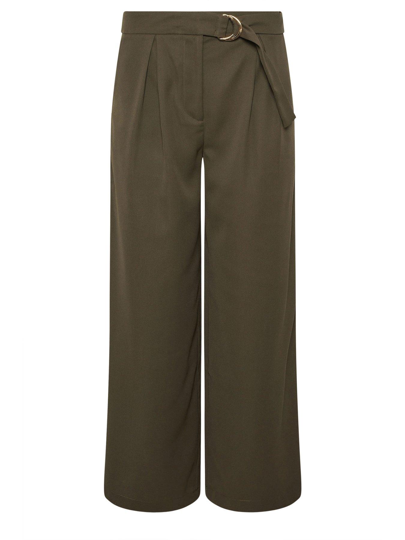 Image 5 of 5 of PixieGirl Petite Self Belt Buckle Wide Leg Trouser