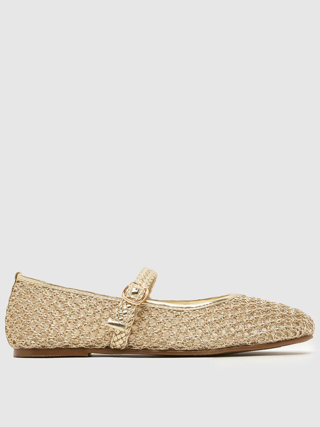 Schuh Youth Loveable Woven Ballierna - Gold