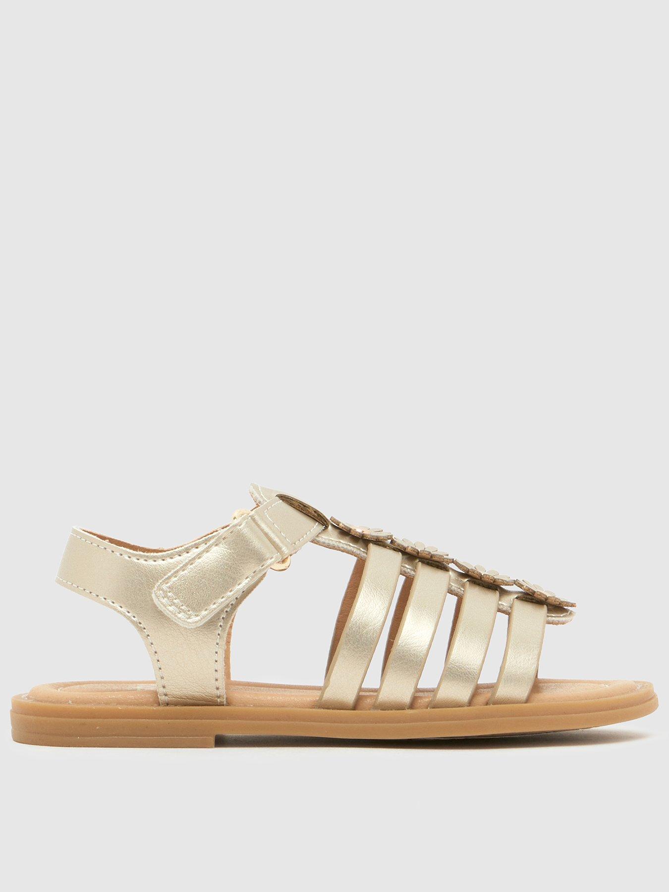 Schuh Toddler Thistle Gladiator Flower Sandal - Gold