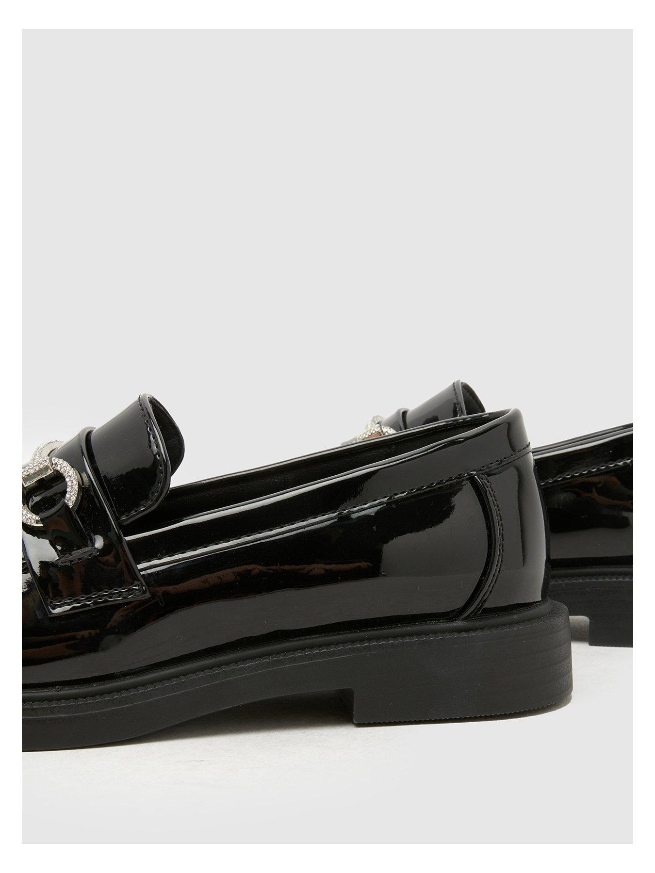 Image 4 of 4 of Schuh Junior Laura Embellished Snaffle Loafer - Black