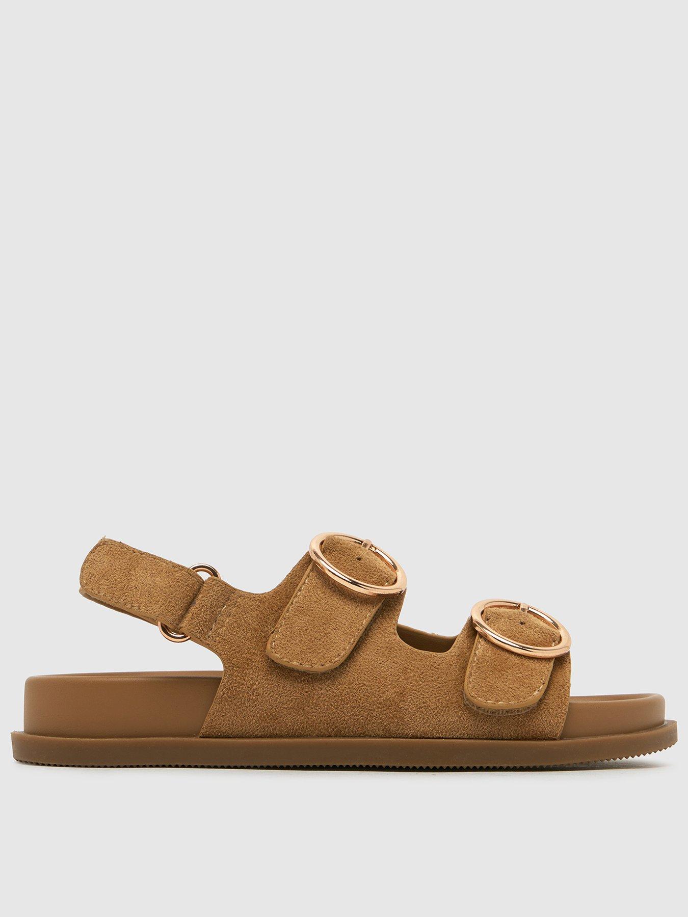 schuh-junior-twist-velcro-footbed-sandal-brownfront