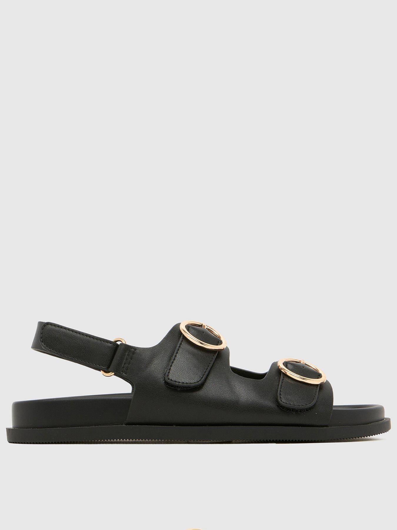 Schuh Youth Velcro Footbed Sandal - Black