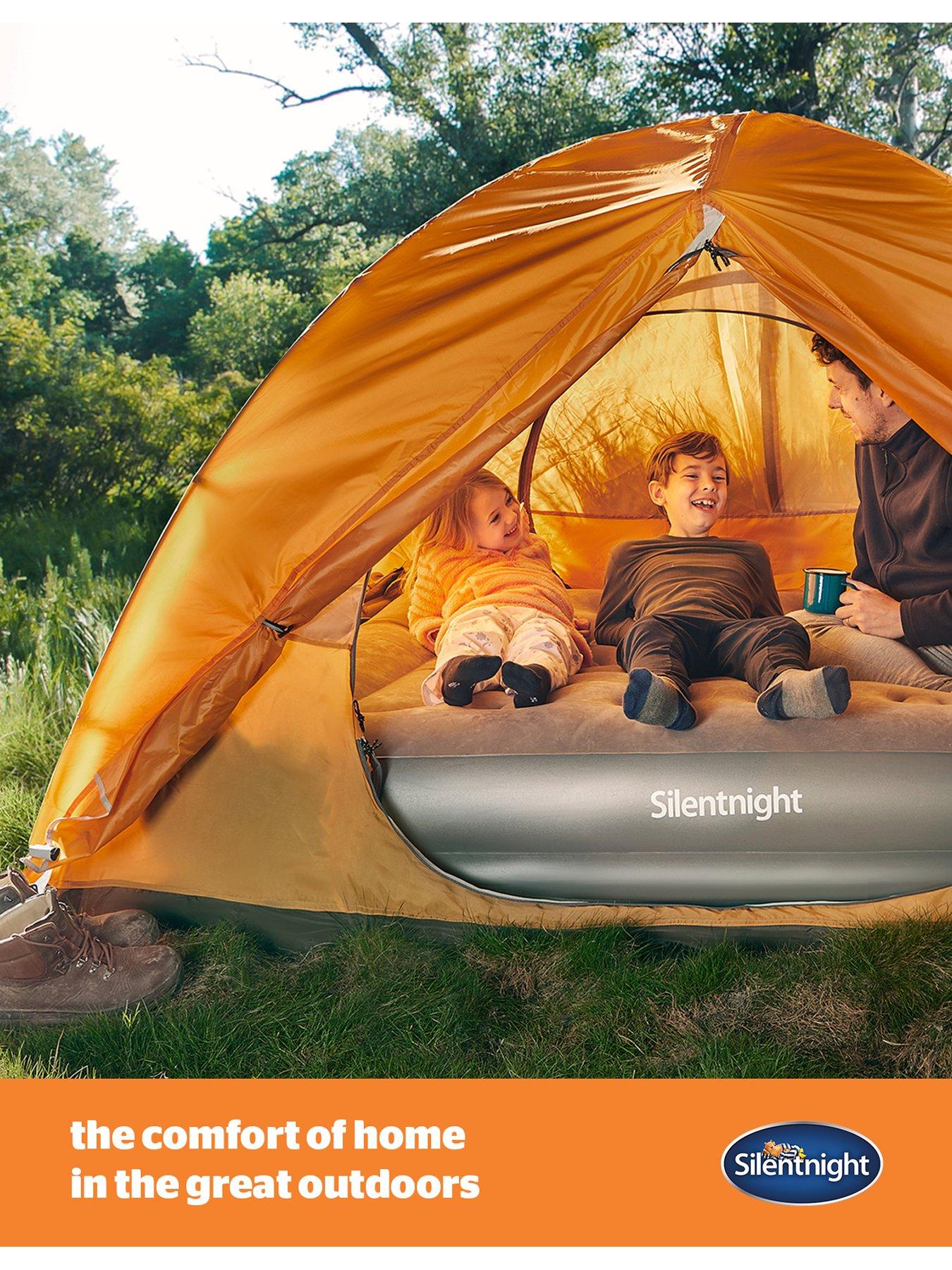 Image 2 of 7 of Silentnight Camping Collection Flock Double&nbsp;Airbed&nbsp;with Electric Pump&nbsp;- Grey