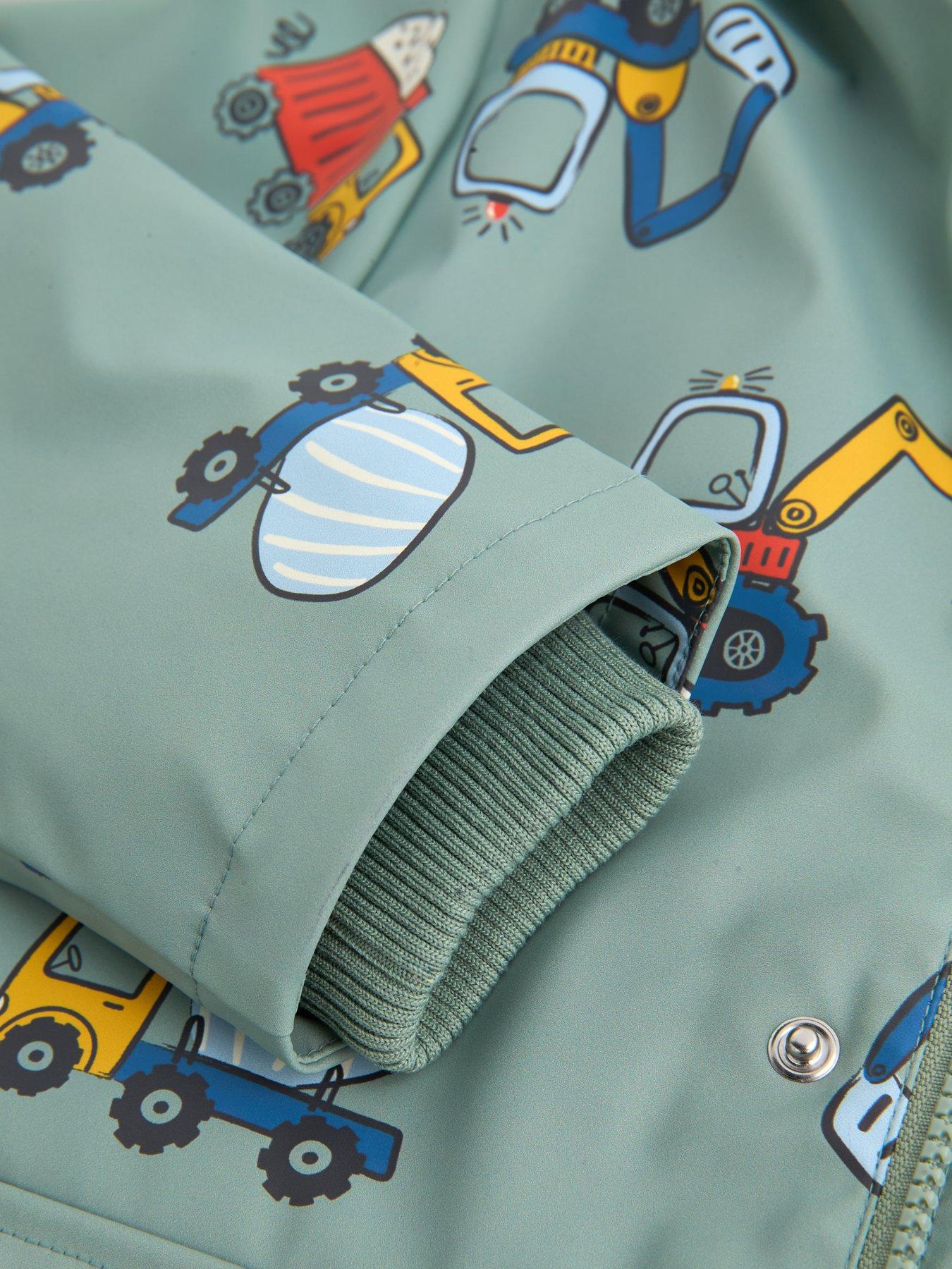 Image 4 of 6 of The Very Collection Boys Fleece Lined Printed Rainmac (9 months - 7 years) - Multi