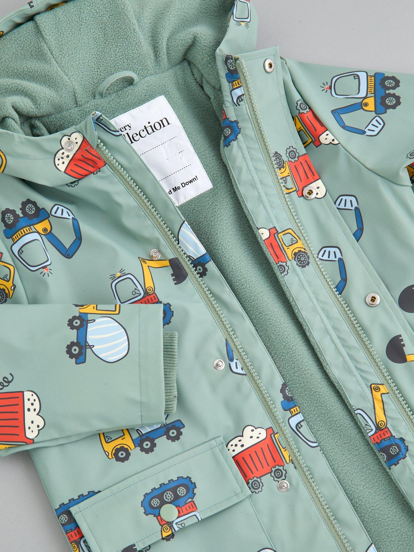 Image 6 of 6 of The Very Collection Boys Fleece Lined Printed Rainmac (9 months - 7 years) - Multi