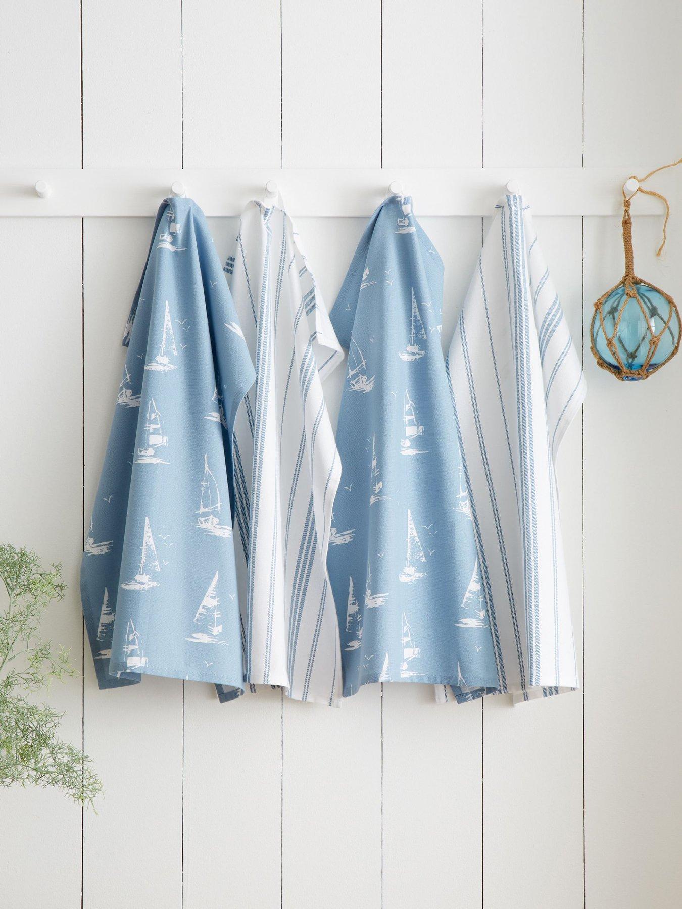 catherine-lansfield-salcombe-boats-tea-towels-4-packfront