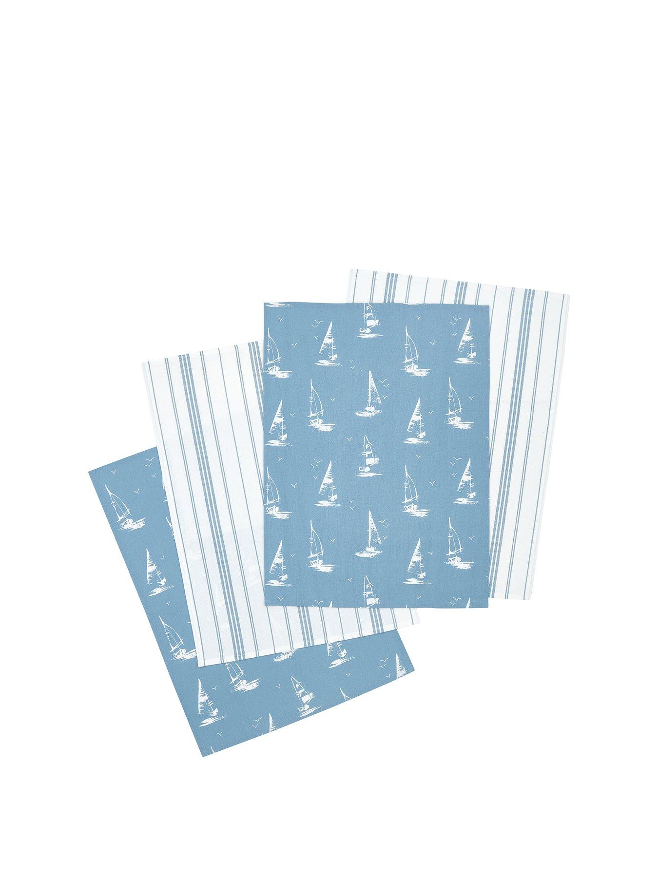 catherine-lansfield-salcombe-boats-tea-towels-4-packstillFront