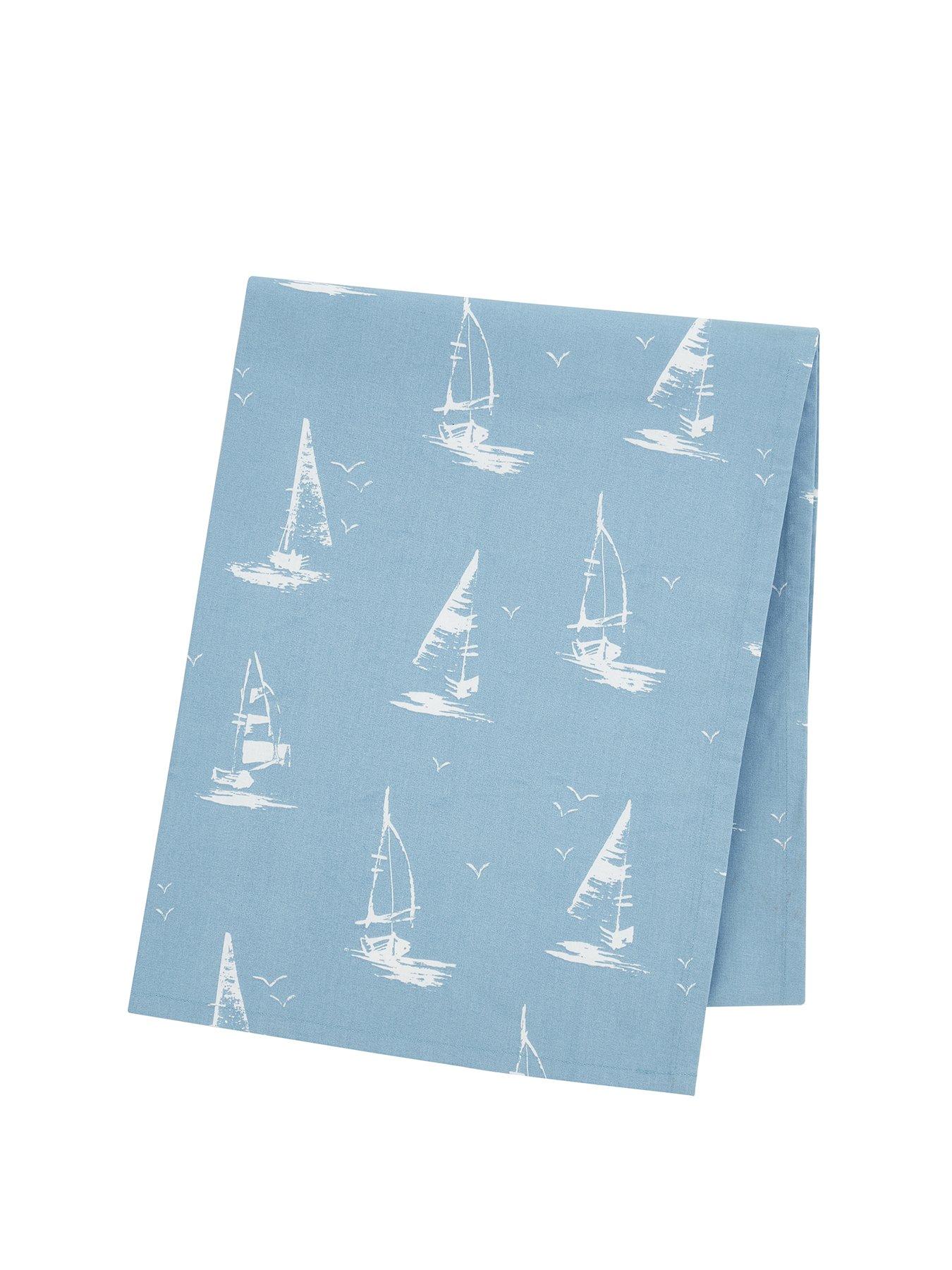 Image 2 of 3 of Catherine Lansfield Salcombe Boats Table Cloth 137x229cm