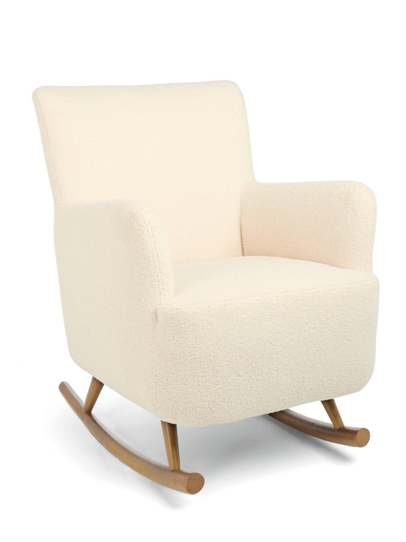 Image 3 of 6 of Mamas & Papas Elwood Nursing Chair &amp; Stool - Off White