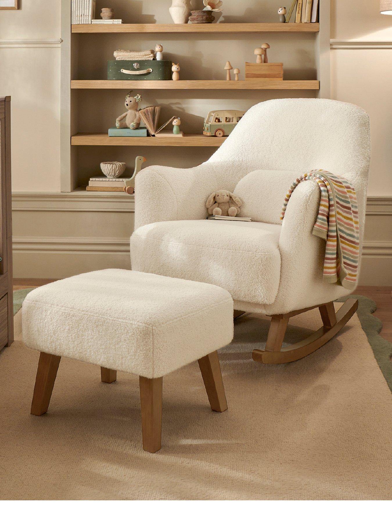 Image 1 of 1 of Mamas & Papas Penrose Nursing Chair &amp; Stool - Off White