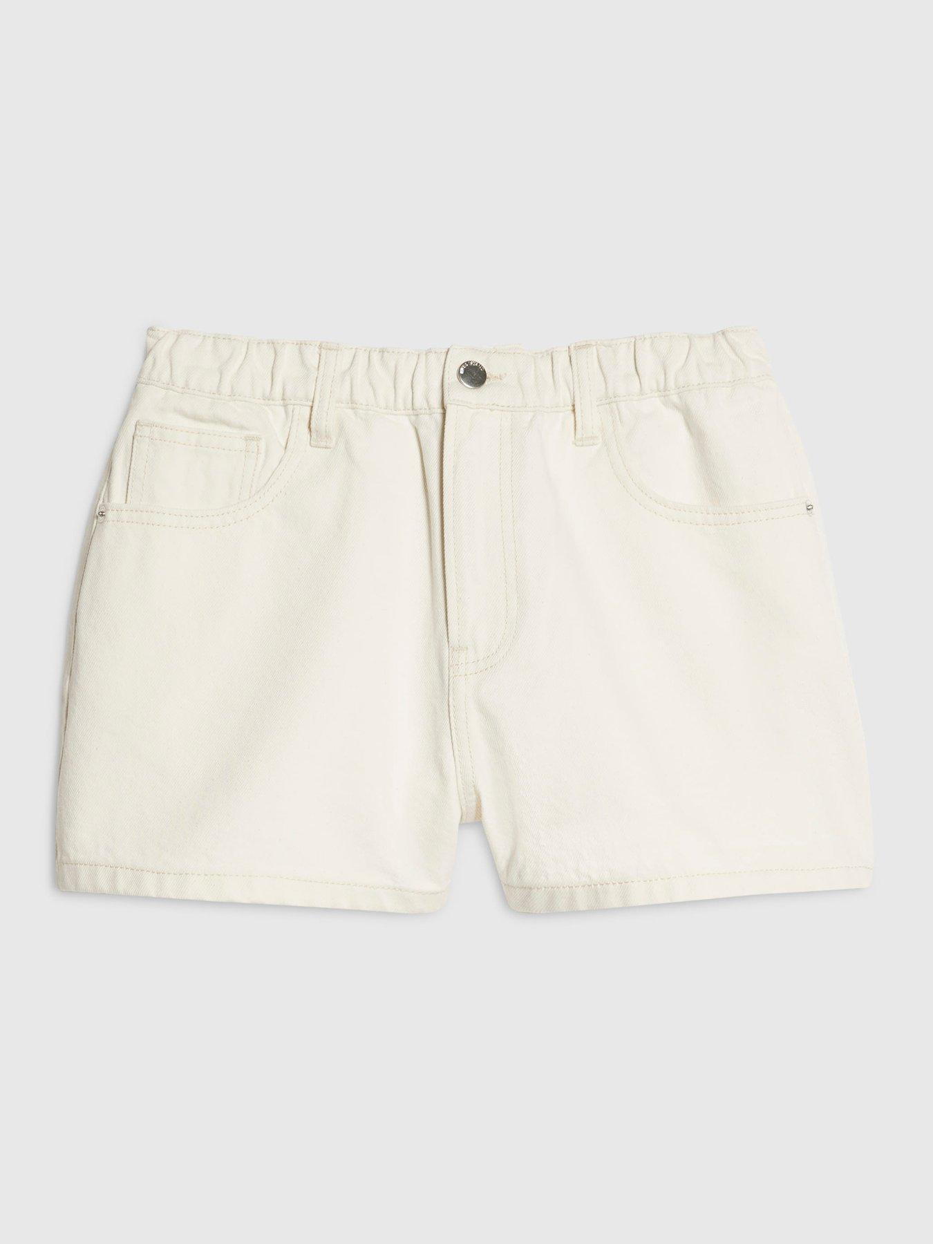 Image 5 of 6 of River Island Ellie Elasticated A Line Shorts - Cream
