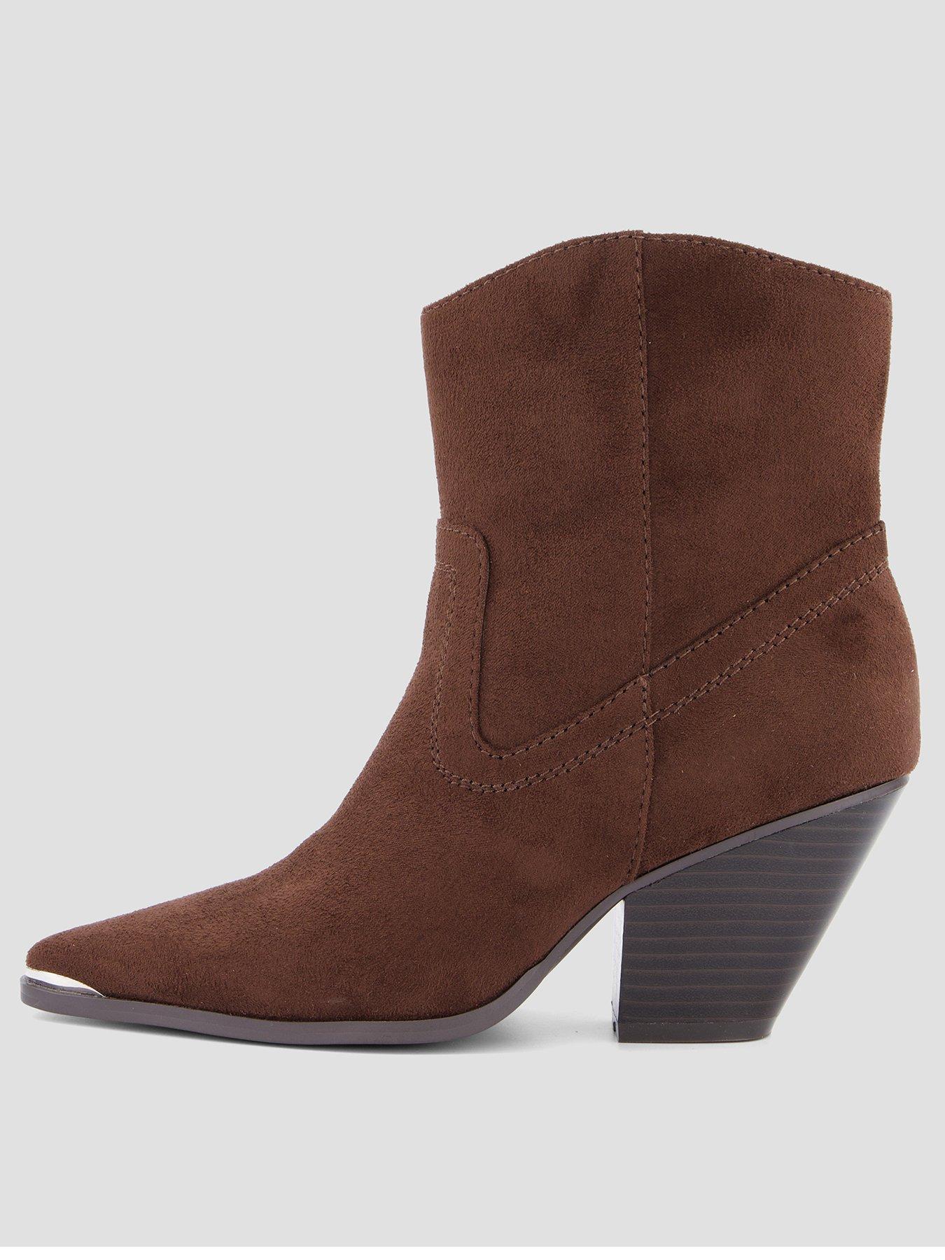 The Very Collection Western Ankle Boot - Chocolate