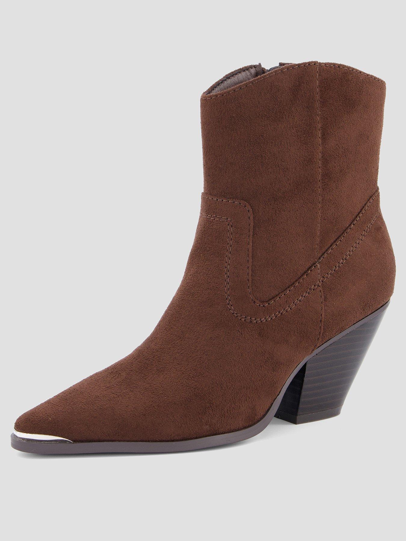 Image 2 of 7 of The Very Collection Western Ankle Boot - Chocolate