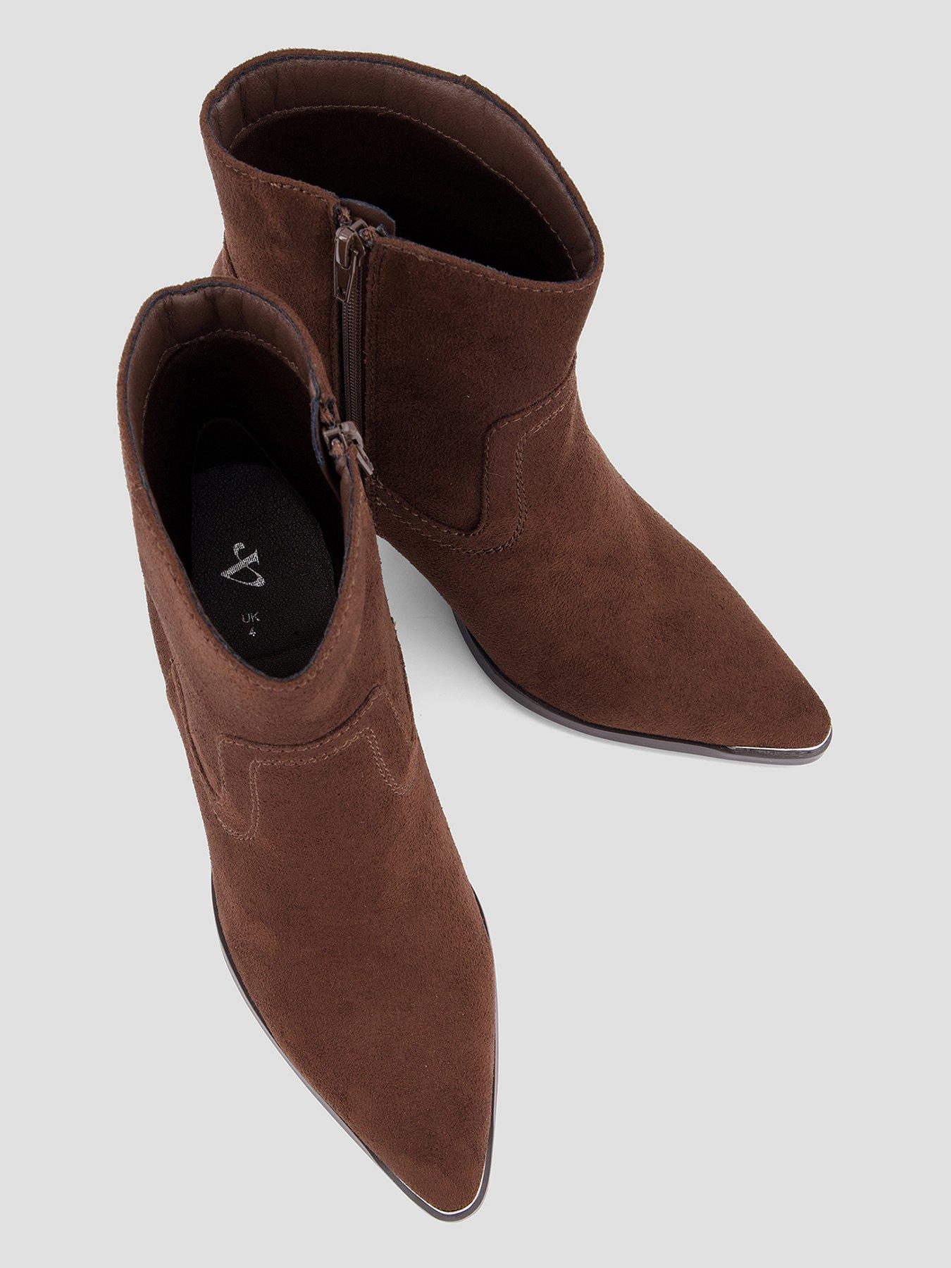 Image 3 of 7 of The Very Collection Western Ankle Boot - Chocolate