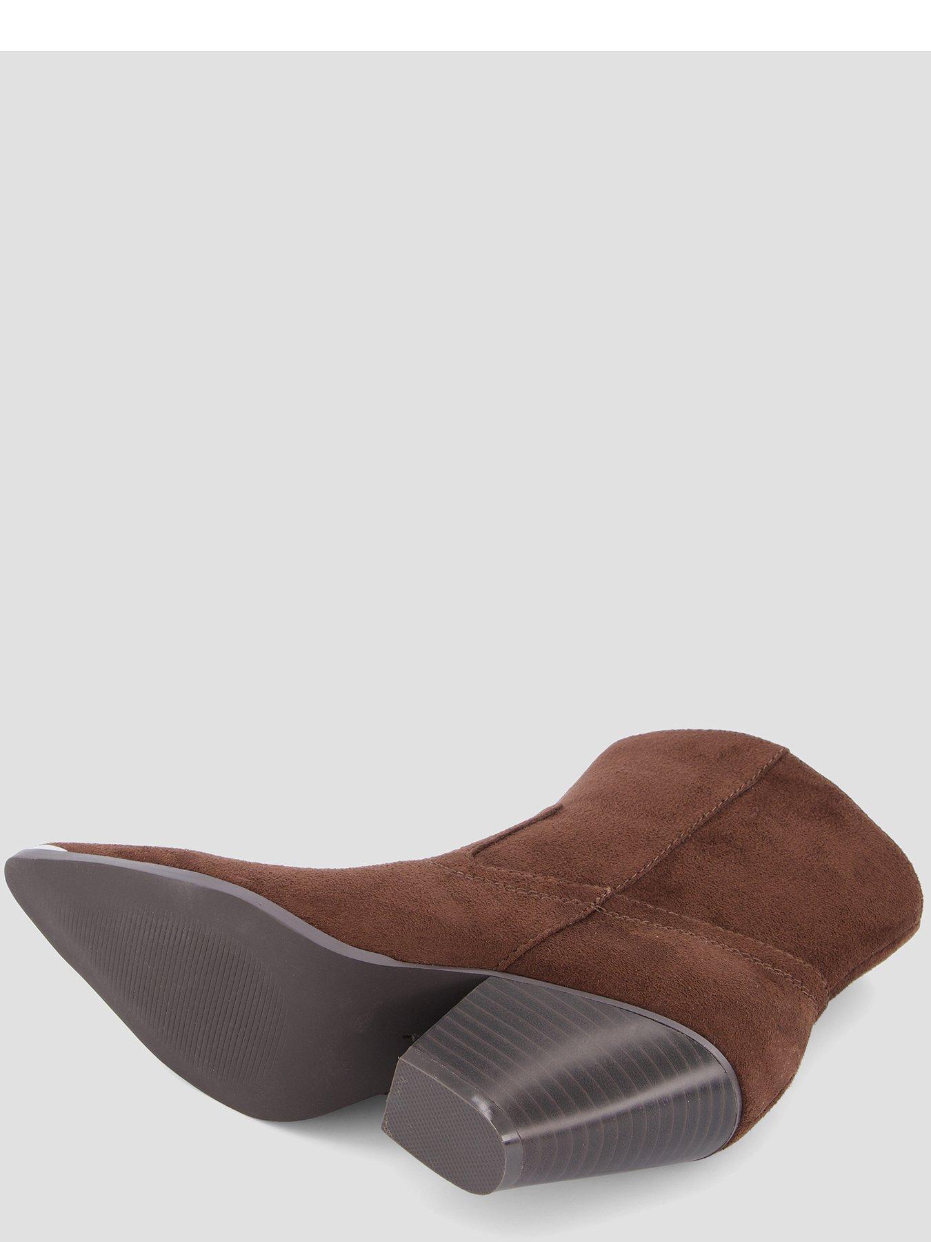 Image 4 of 7 of The Very Collection Western Ankle Boot - Chocolate