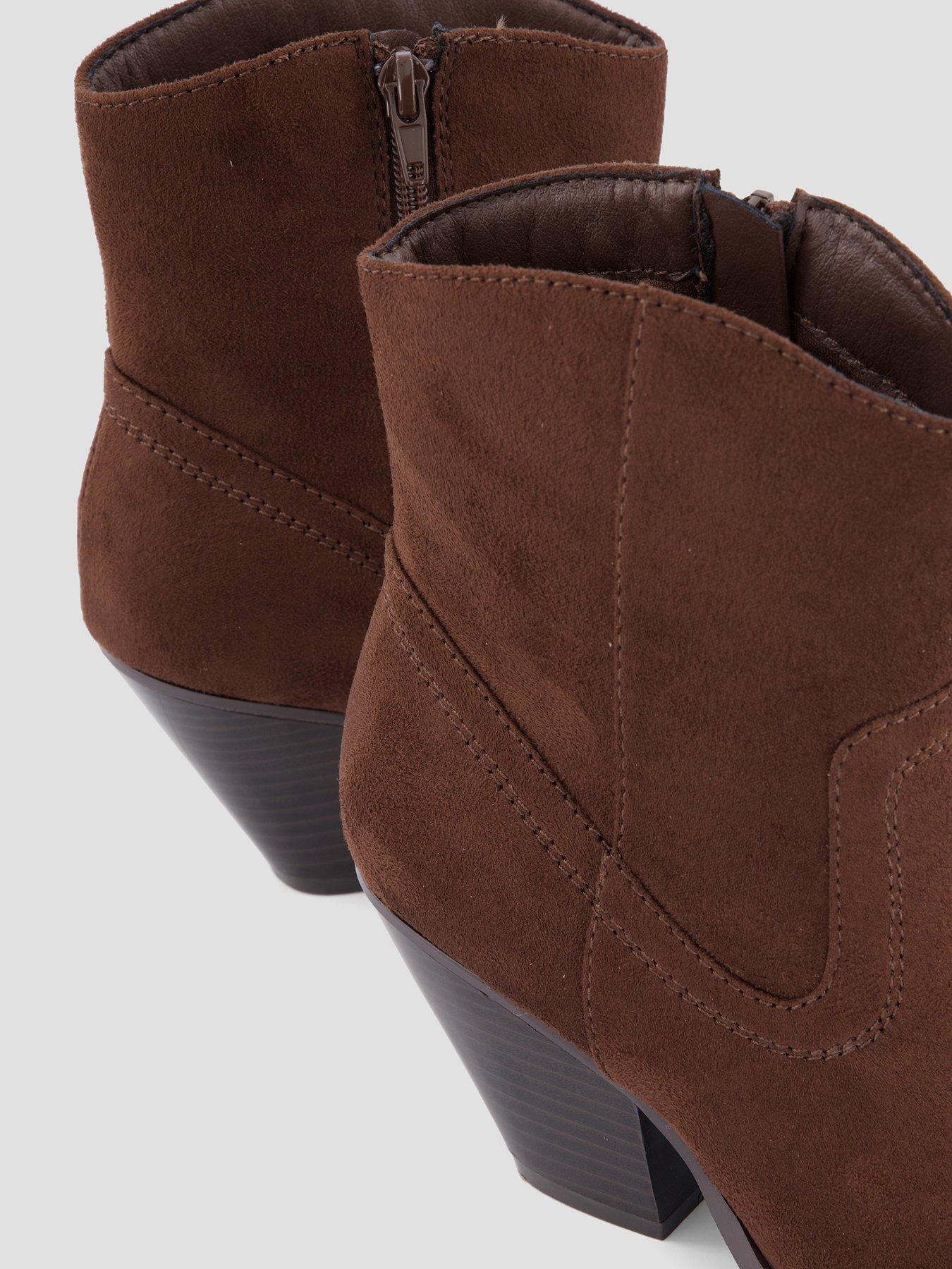 Image 5 of 7 of The Very Collection Western Ankle Boot - Chocolate