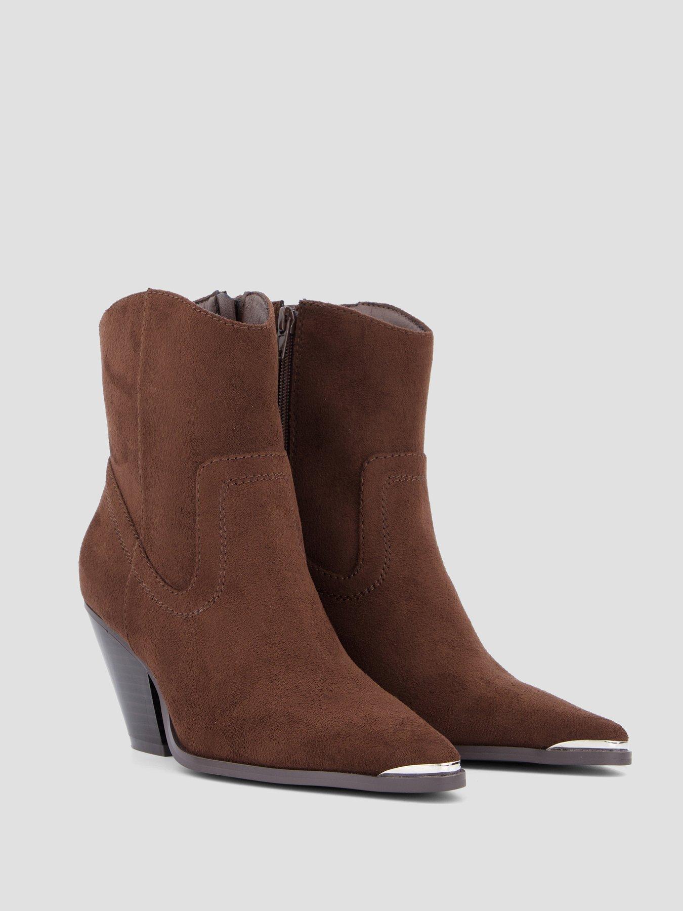Image 6 of 7 of The Very Collection Western Ankle Boot - Chocolate