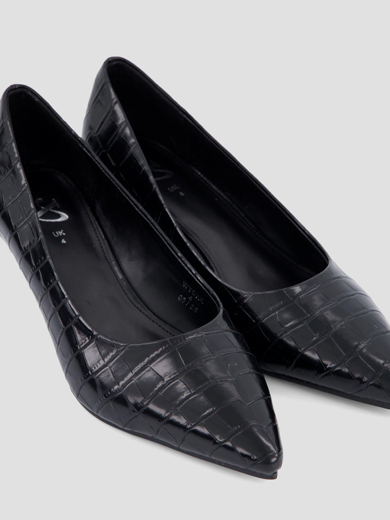 Image 5 of 7 of The Very Collection Wedge Pointed Court Shoes - Black