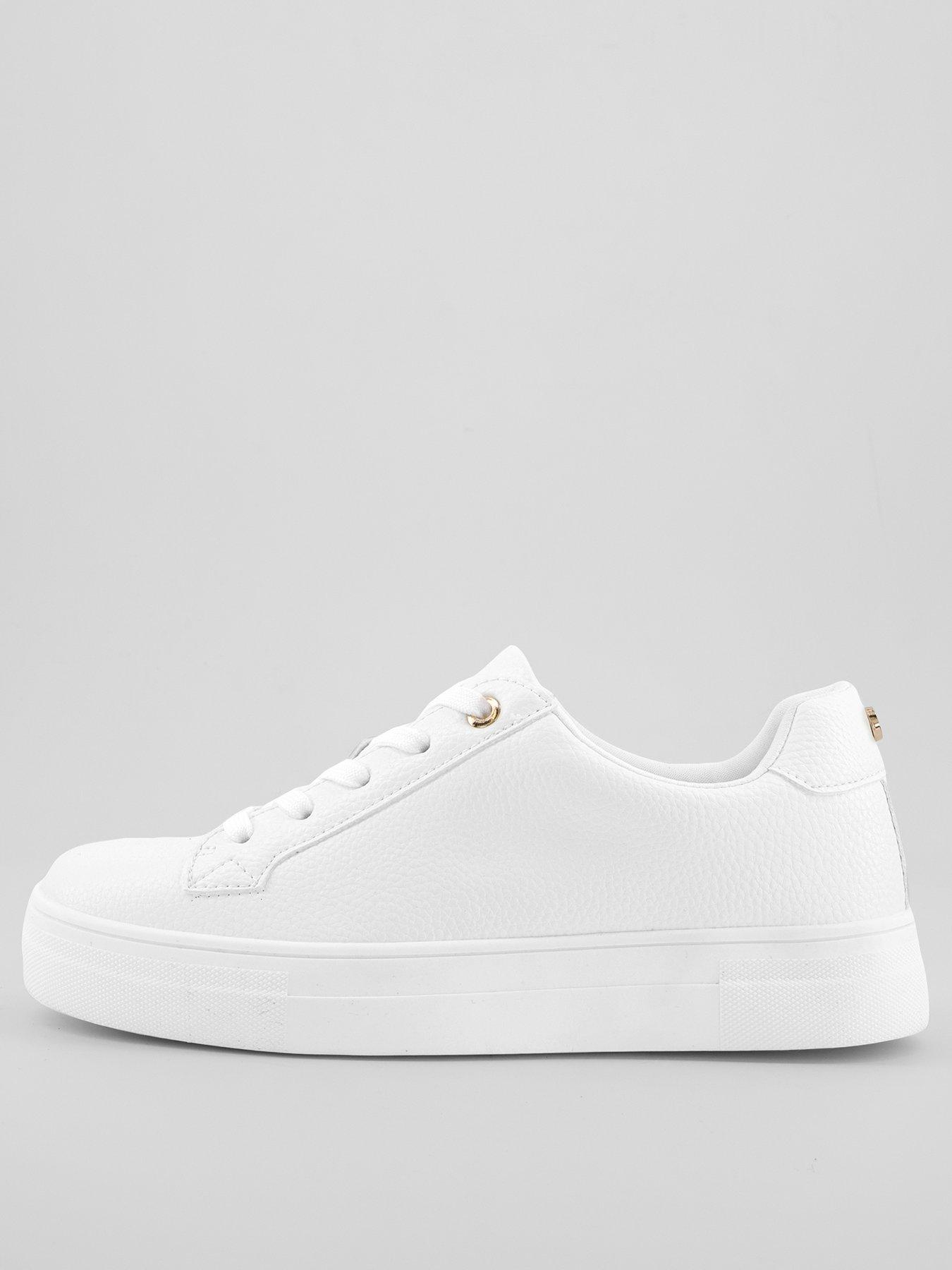 Image 1 of 7 of The Very Collection Lace Up Trainer - White