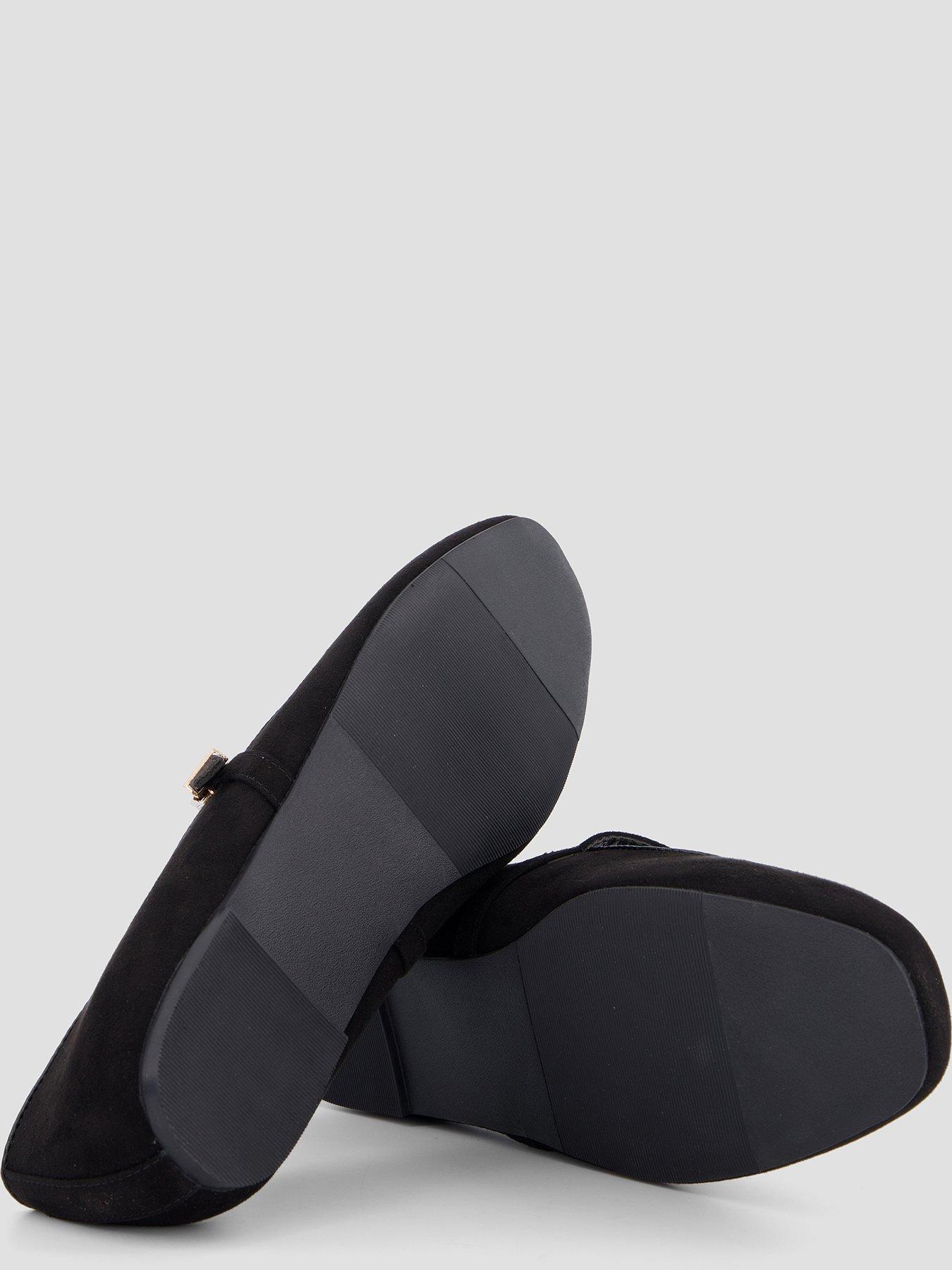 Image 4 of 7 of The Very Collection Mary Jane Ballerina Flat Shoes - Black