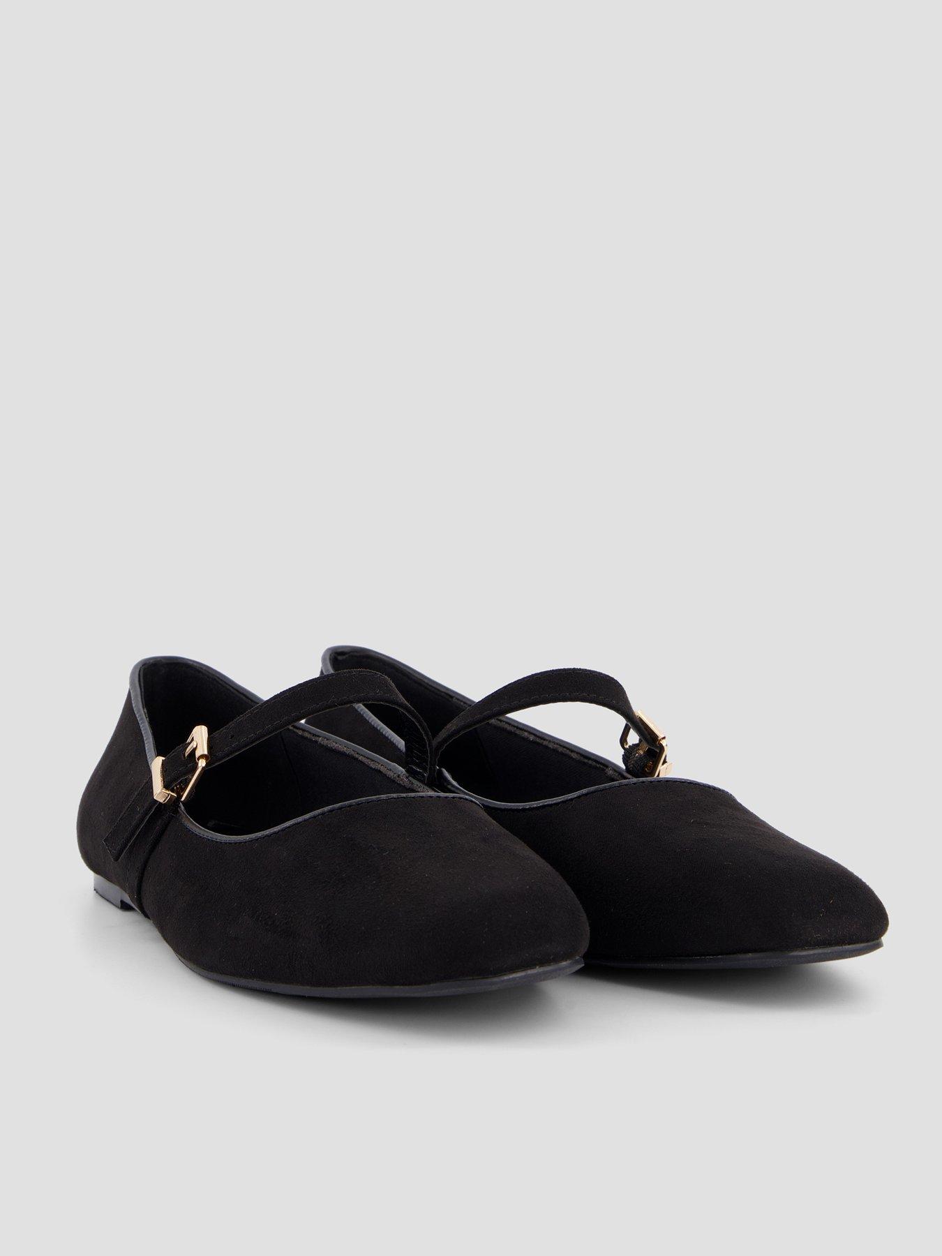 Image 6 of 7 of The Very Collection Mary Jane Ballerina Flat Shoes - Black