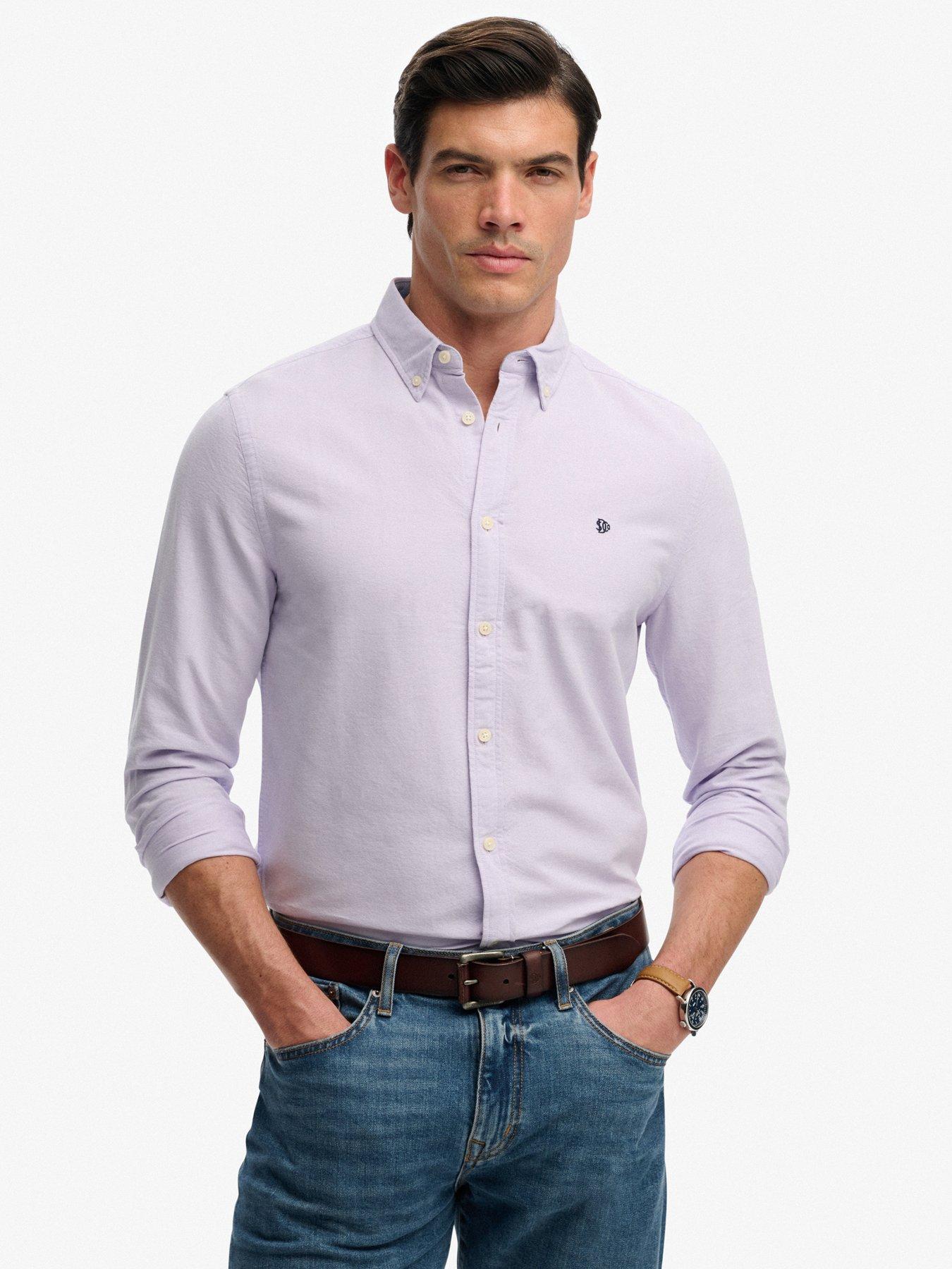 Superdry Superdry Preppy Oxford Long Sleeve Shirt - Purple