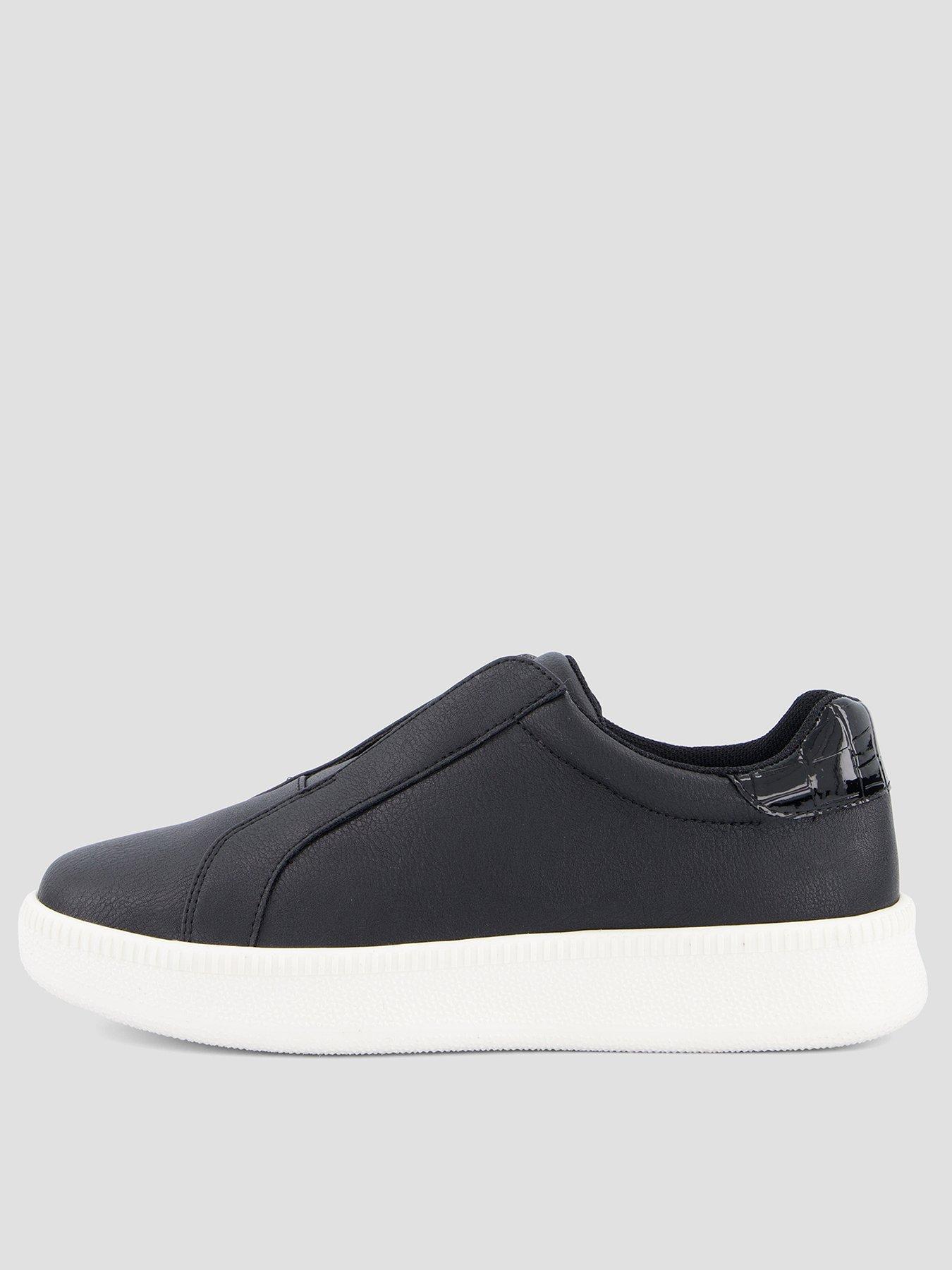 Image 1 of 7 of The Very Collection Extra Wide Fit Laceless Trainer - Black