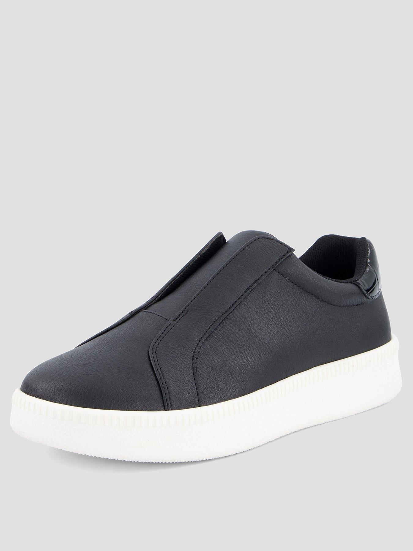 Image 2 of 7 of The Very Collection Extra Wide Fit Laceless Trainer - Black