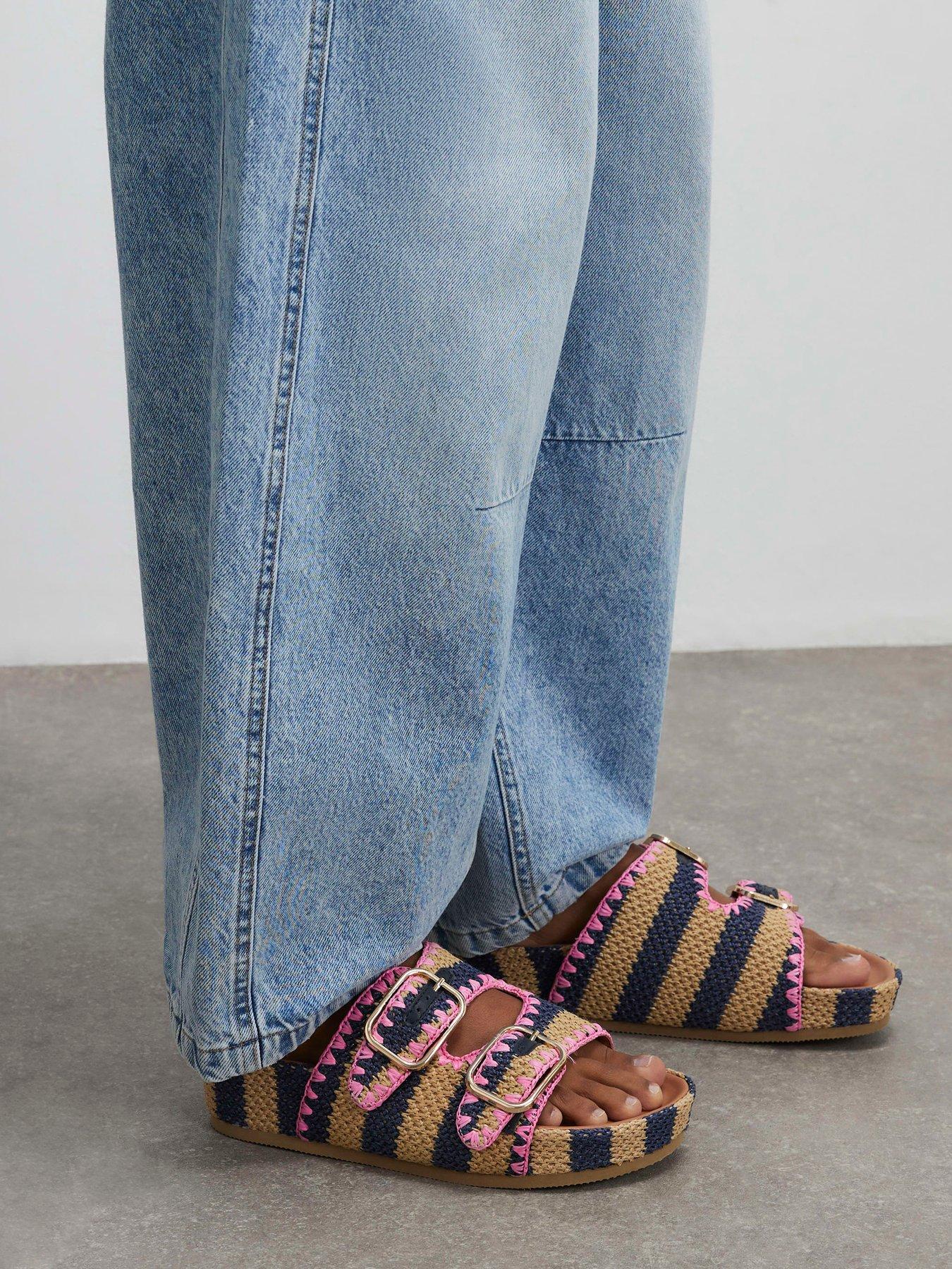 river-island-stripe-raffia-footbed-sandal-bluefront