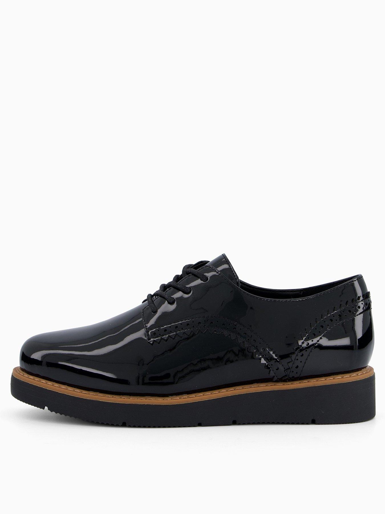 The Very Collection Lace Up Flatform Loafer - Black