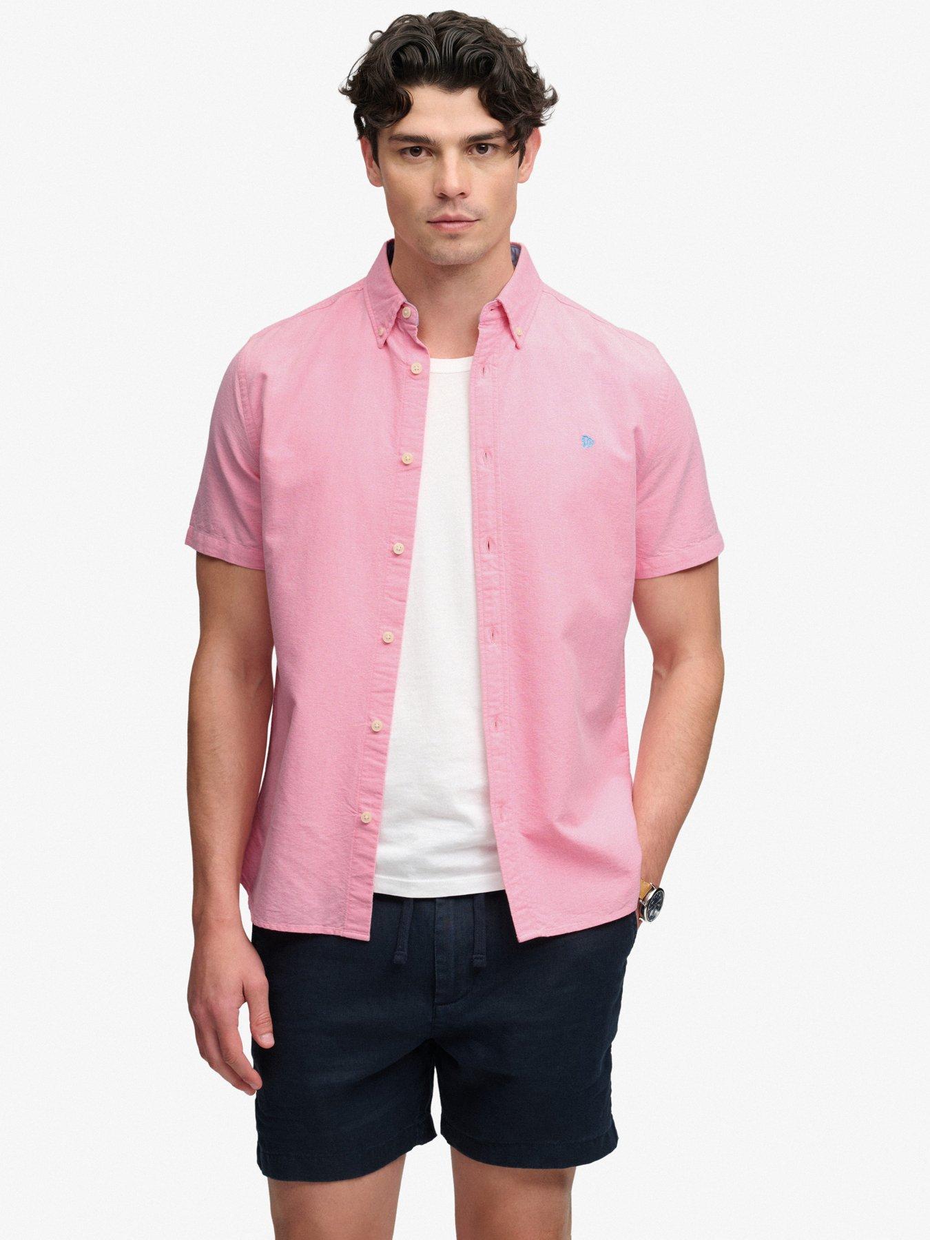 Superdry Superdry Preppy Oxford Short Sleeve Shirt - Pink