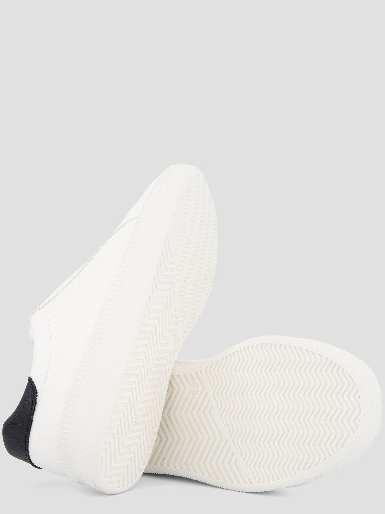 Image 4 of 7 of The Very Collection Extra Wide Fit Laceless Trainer - White