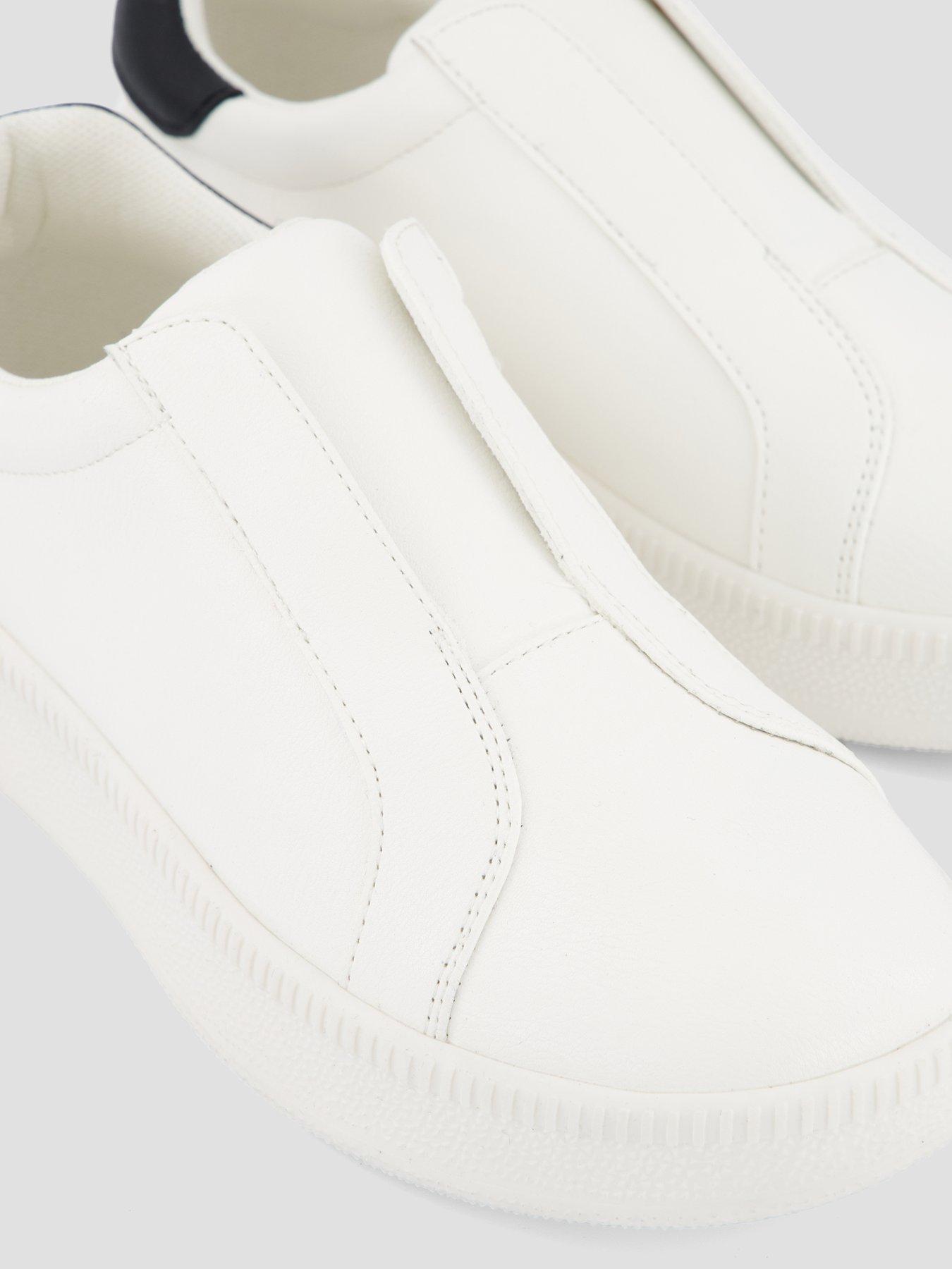 Image 5 of 7 of The Very Collection Extra Wide Fit Laceless Trainer - White