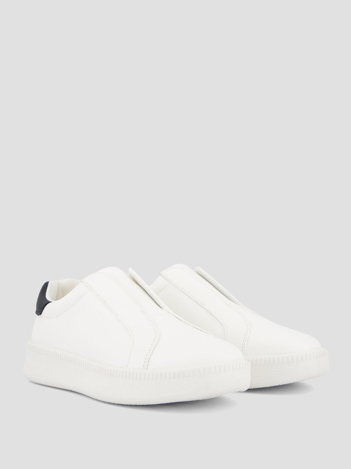 Image 6 of 7 of The Very Collection Extra Wide Fit Laceless Trainer - White