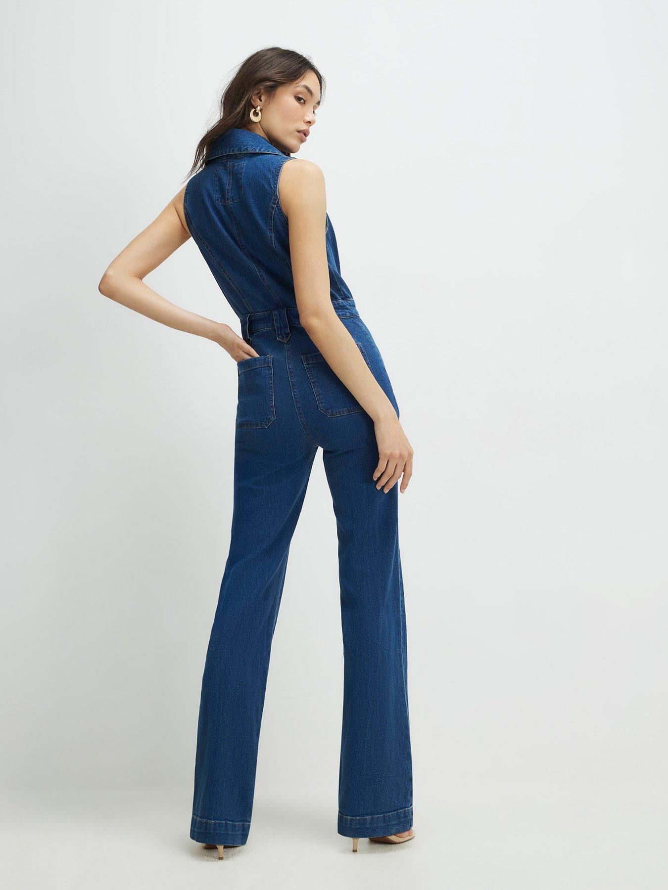 Image 2 of 5 of River Island Batman Stretch Sl Jumpsuit - Blue