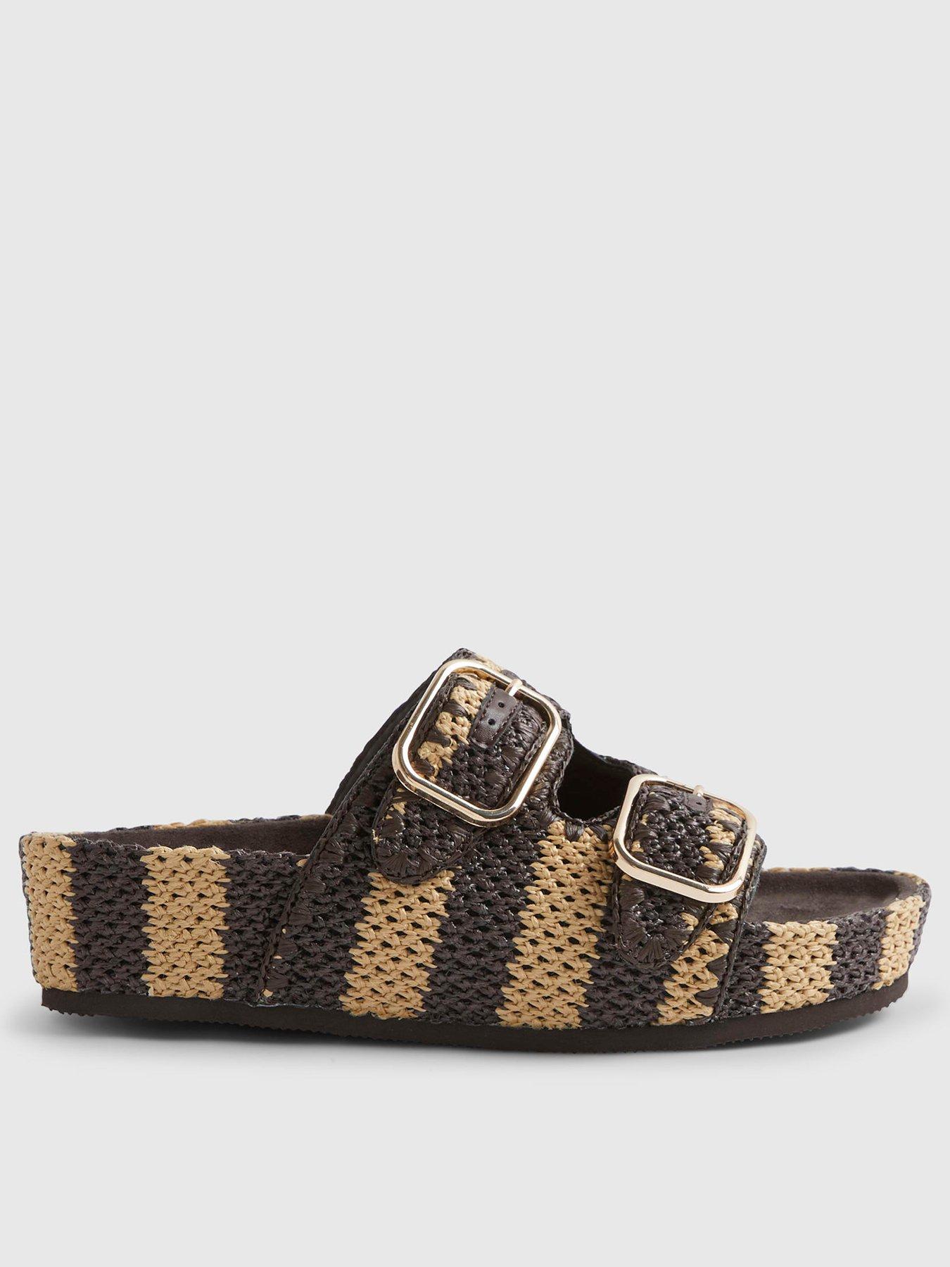 river-island-stripe-raffia-footbed-sandal-brownstillFront
