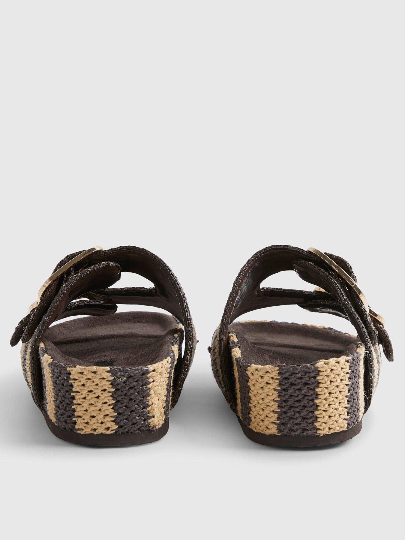river-island-stripe-raffia-footbed-sandal-brownoutfit