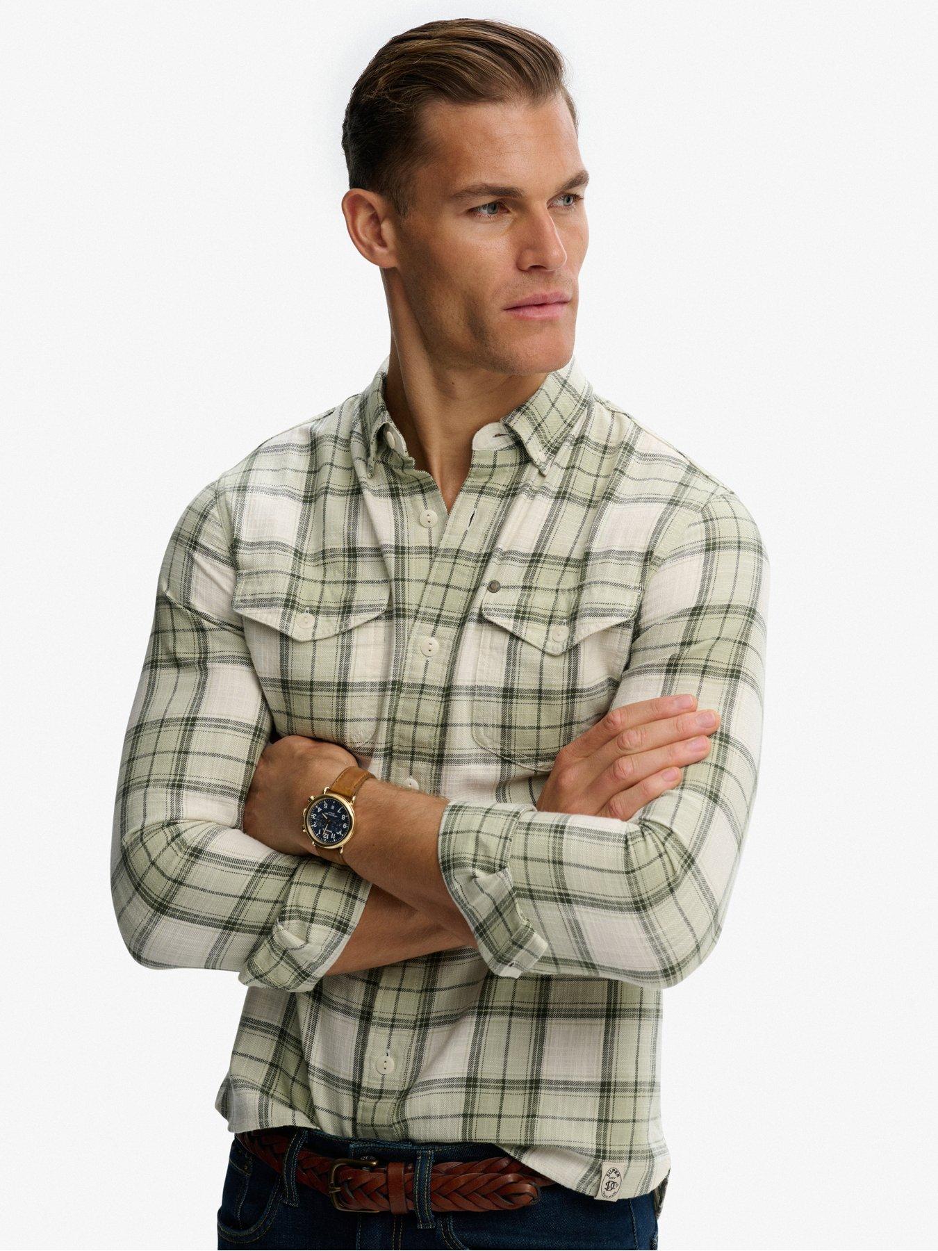 superdry-merchant-lite-check-shirt-greenoutfit