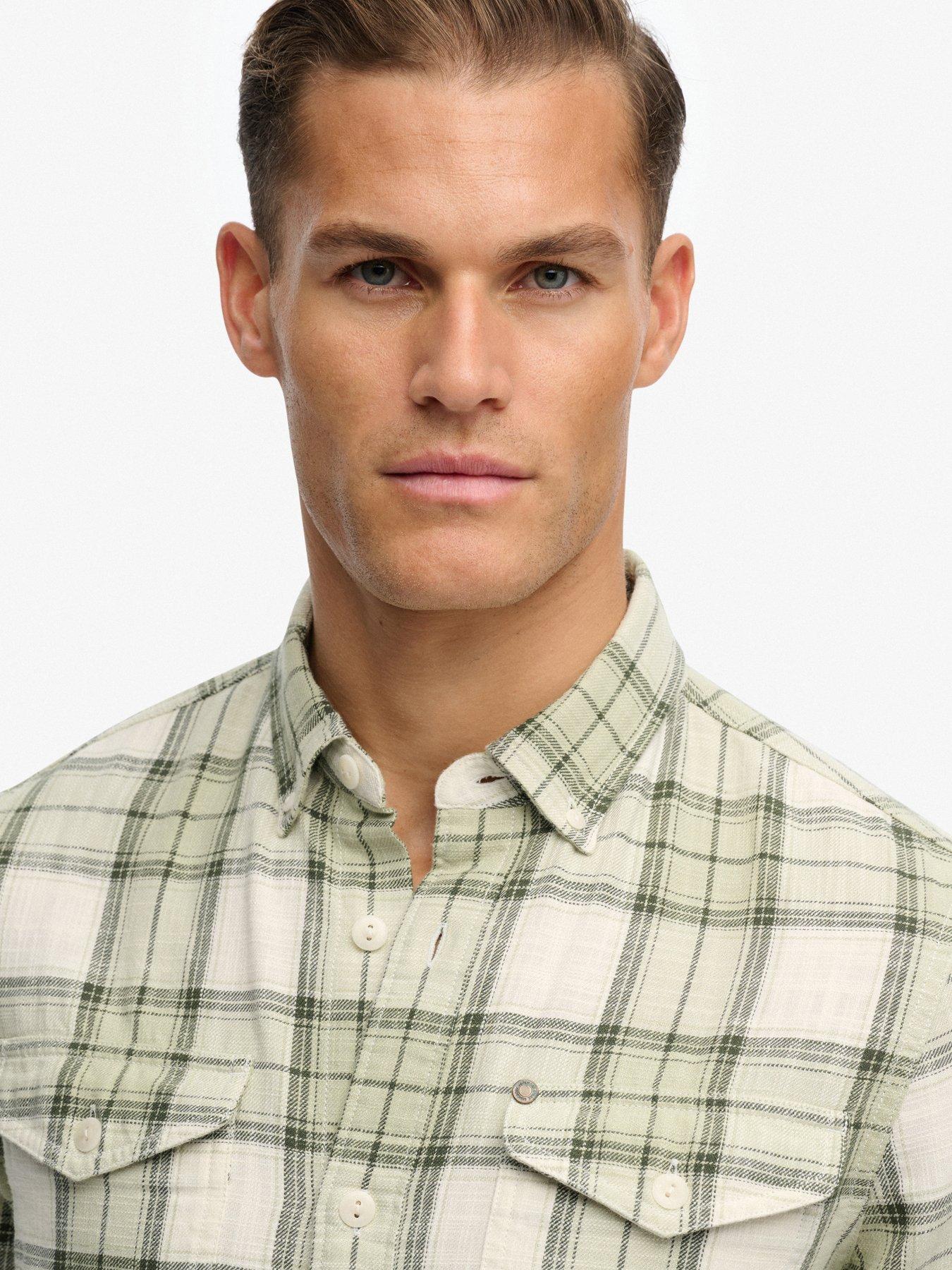 superdry-merchant-lite-check-shirt-greendetail