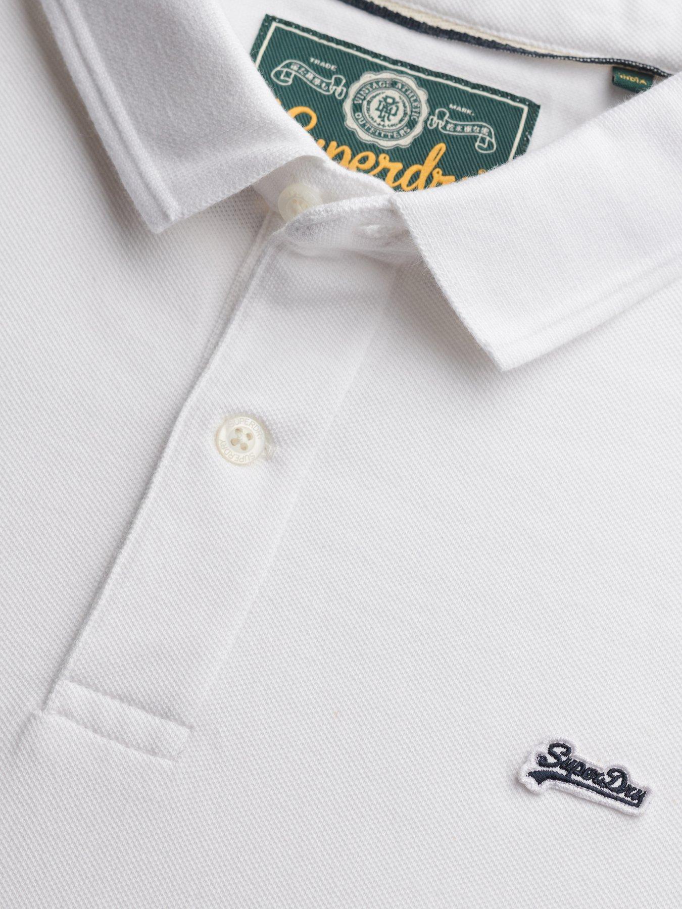 Image 6 of 6 of Superdry Superdry Classic Pique Polo Shirt - White