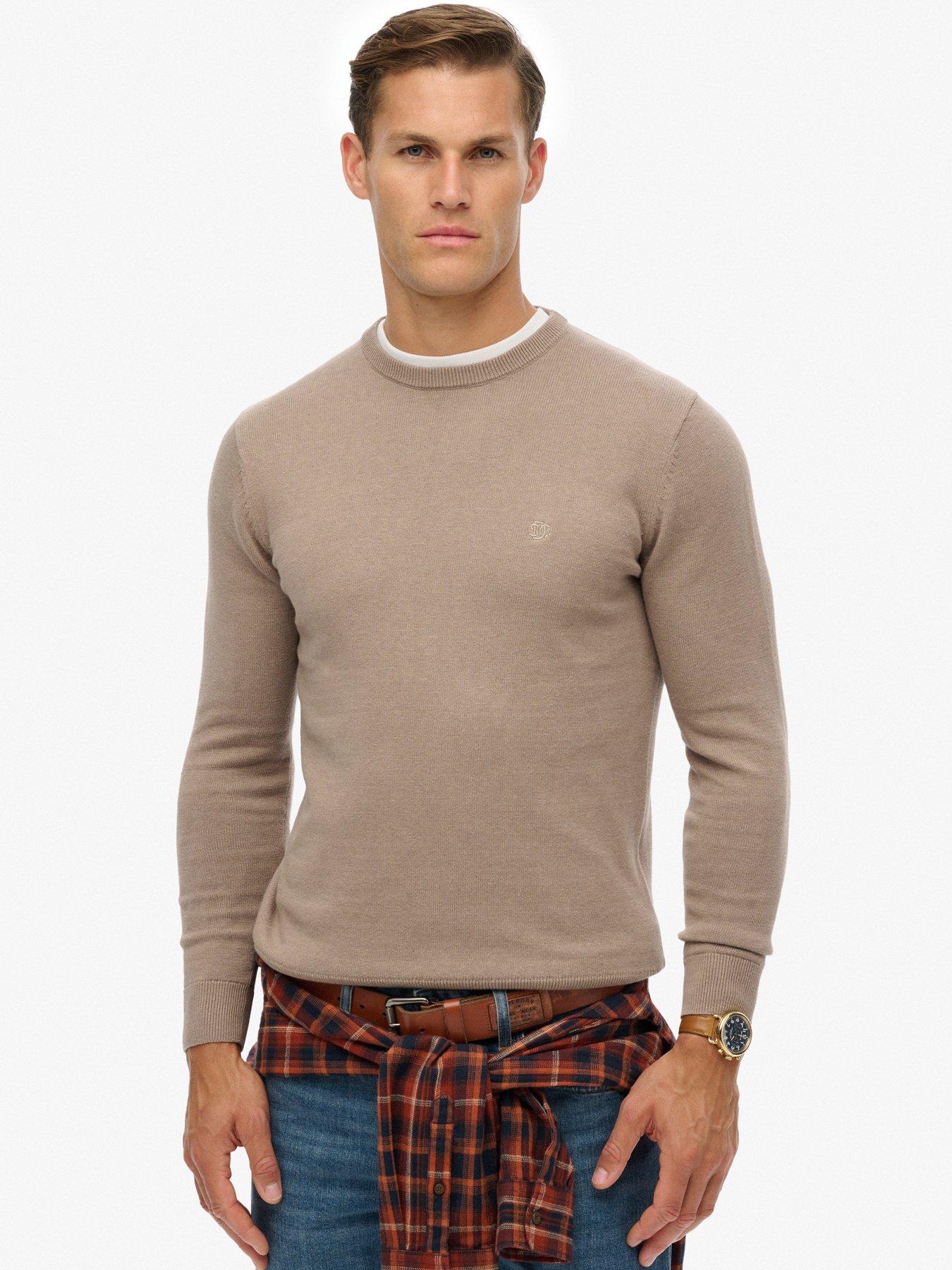 Superdry Superdry Essentials Cotton Knitted Jumper - Brown