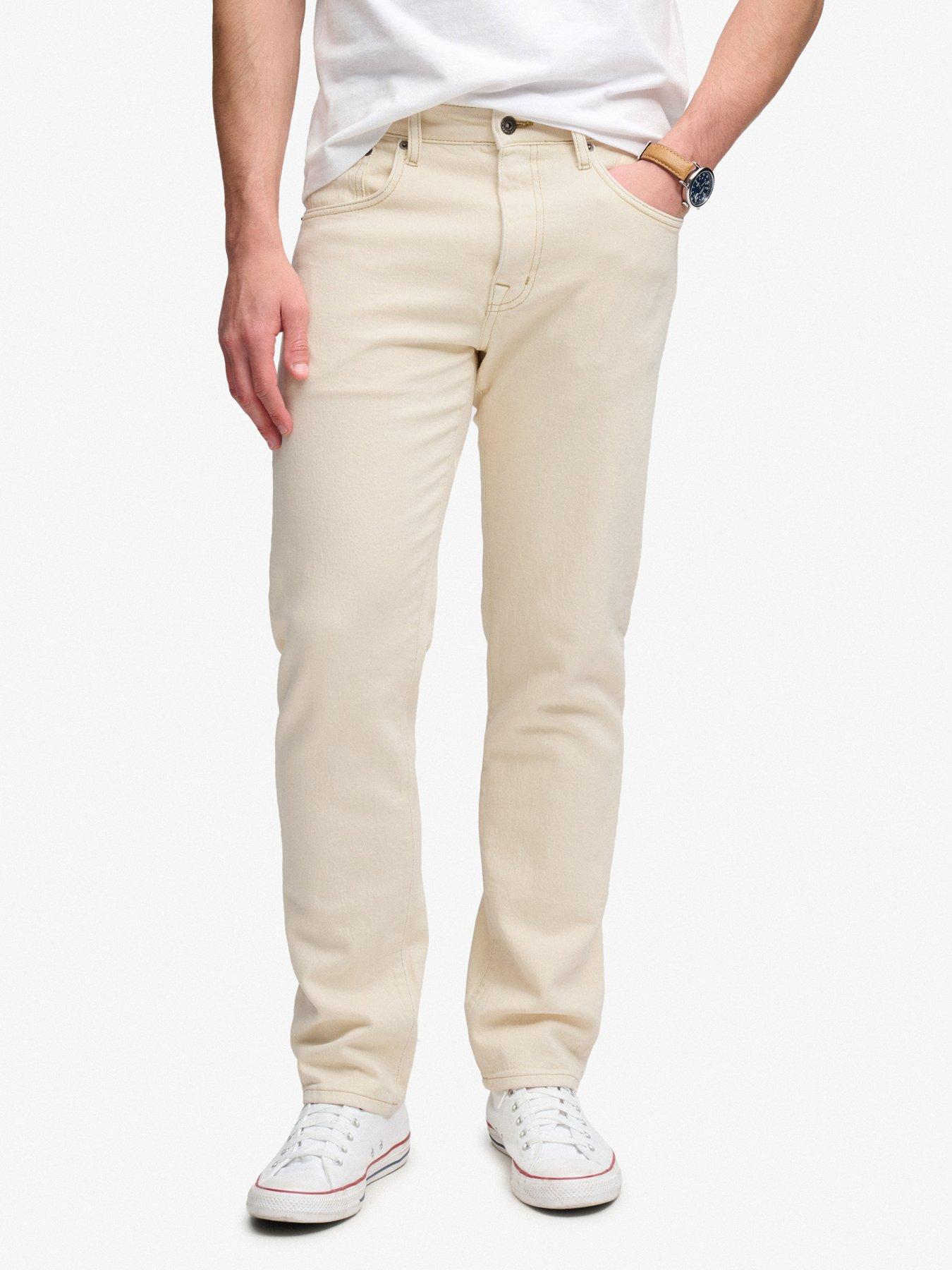 Superdry Superdry Cotton Vintage Slim Straight Jeans - Cream