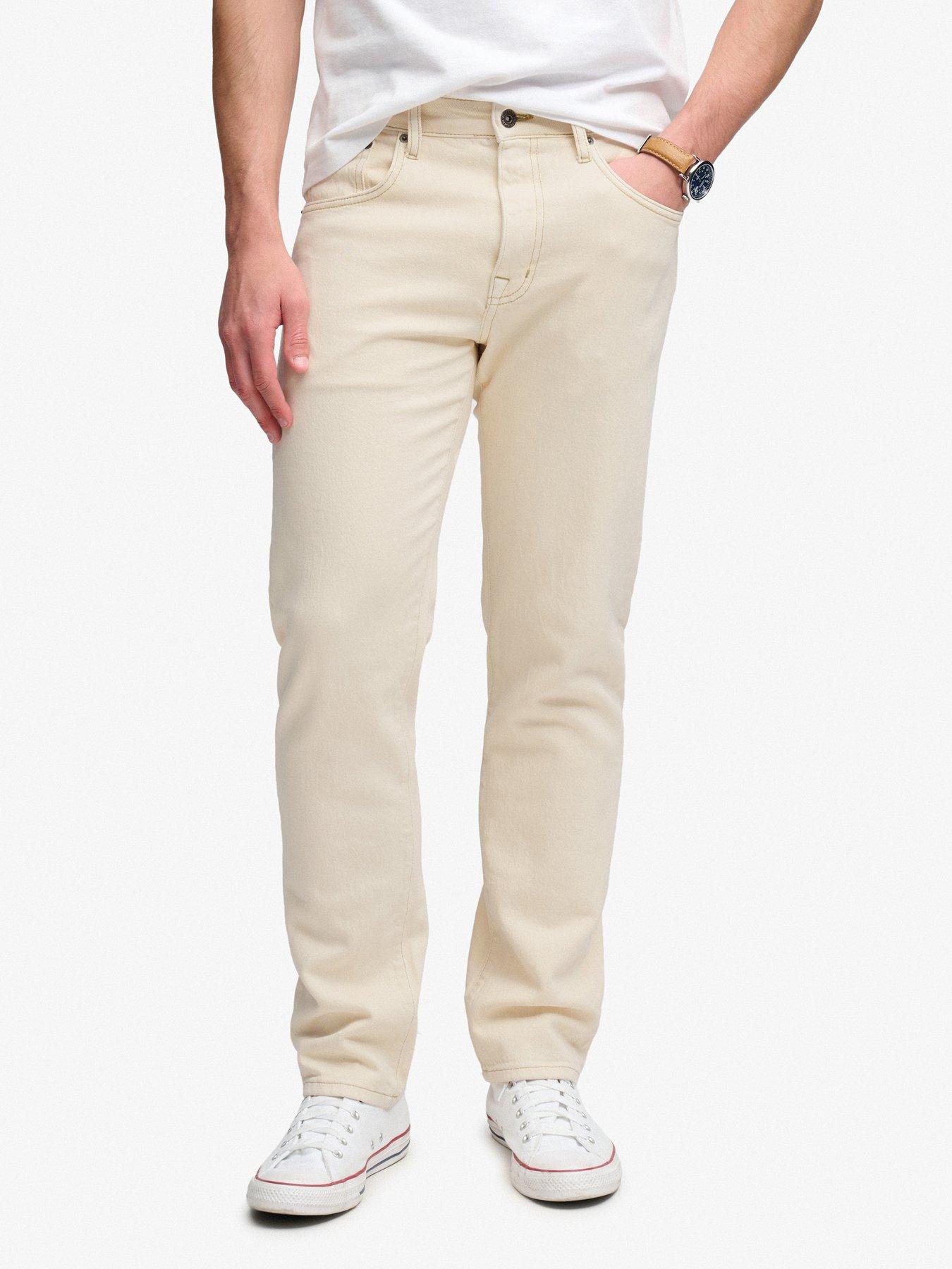 Superdry Superdry Cotton Vintage Slim Straight Jeans - Cream