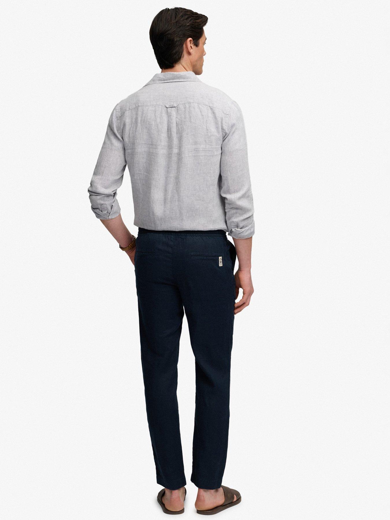 Image 4 of 6 of Superdry Superdry Essential Woven Trousers - Navy
