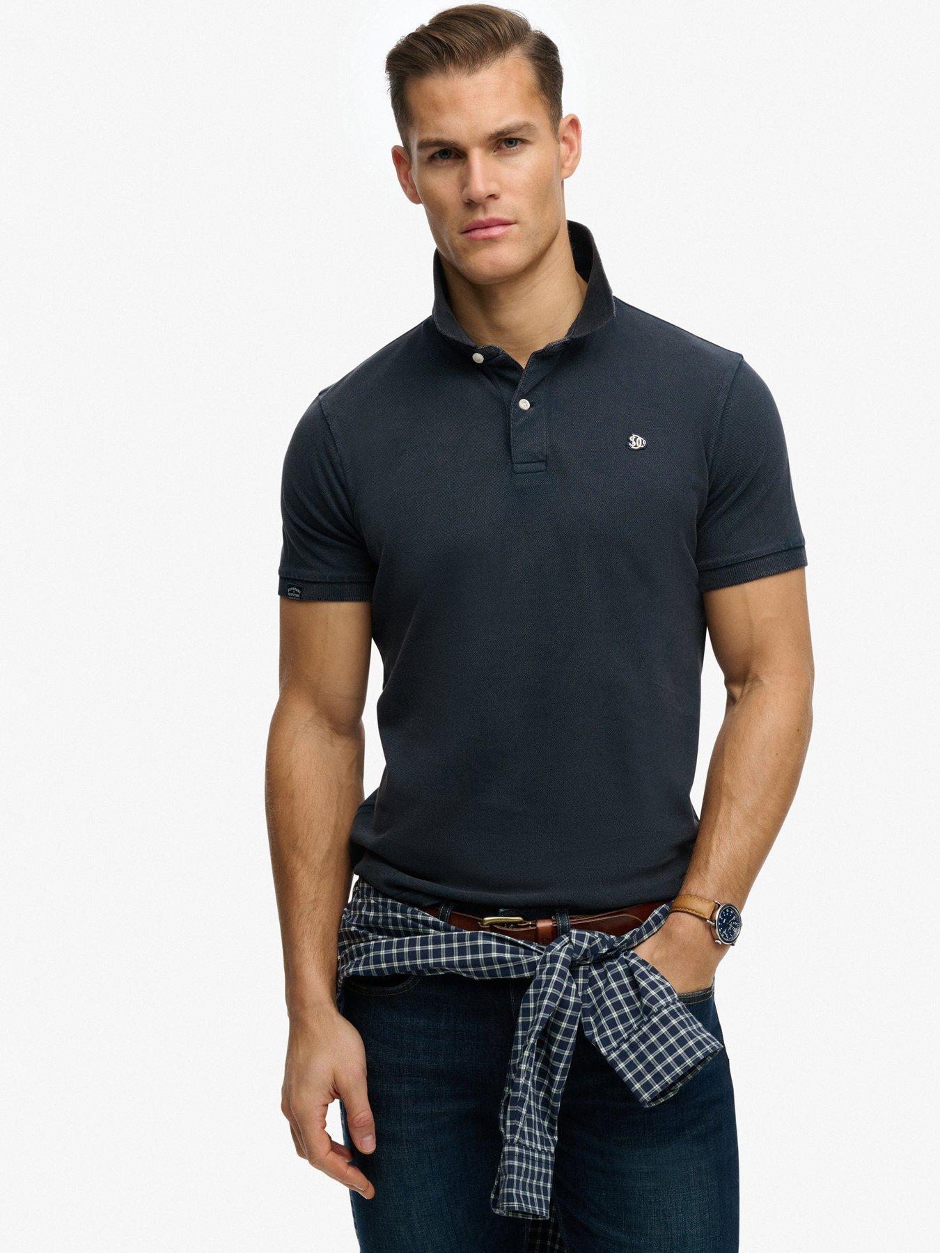 Superdry Superdry Vintage Destroy Polo Shirt - Navy